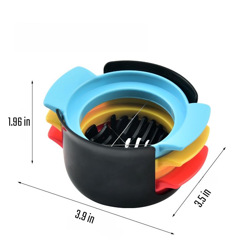 Egg Slicer - Multifunctional Egg Slicer - 3 in 1 Egg Slicer - Egg Splitter - Mushroom Slicer - Kitchen Aid - Cutting Aid - Kitchen Utensils - Stainless Steel Egg Slicer - Fruit Slicer - Strawberry Slicer - Kitchen Gadget - Kitchen Accessories - Colorful - - Image 2