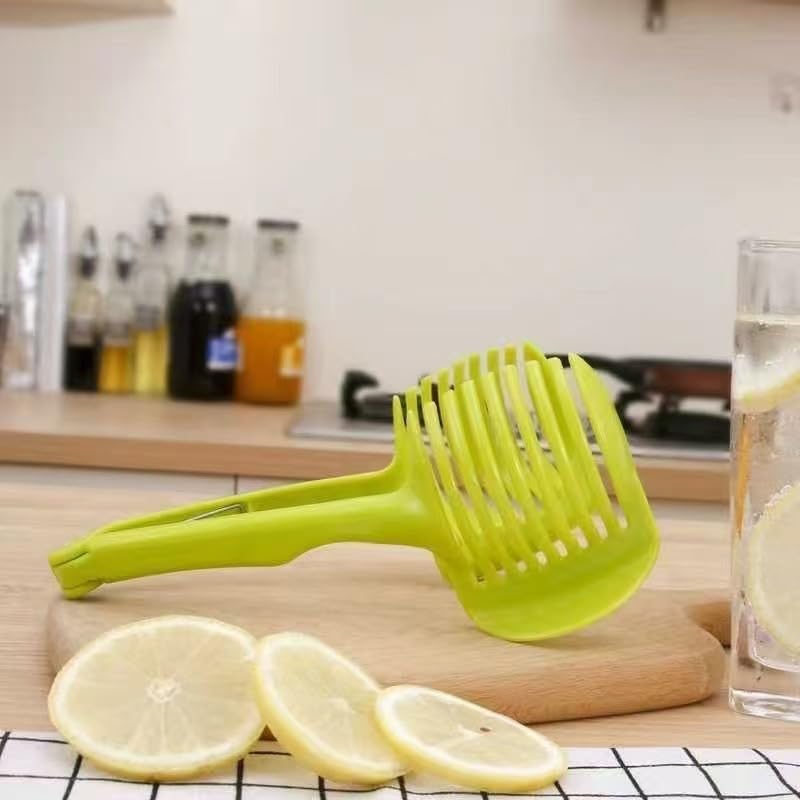 Onion Cutter - Tomato Cutter - Vegetable Cutter - Onion Comb - Cutting Aid - Potato Cutter - Kitchen Accessories - Lemon Cutter - Vegetable Holder - Fruit Cutter - Handy Kitchen Tools - Cutting Tools - Green - 1 Piece - Image 5