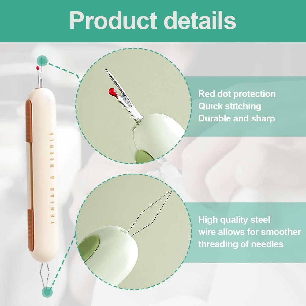 Seam ripper - Needle threader - Sewing supplies - Seam opener - Needle threader - Sewing supplies - Seam ripper - Needle threader - Clothing repair - Sewing tools - Sewing accessories - Embroidery - Sewing box filling - Needle and thread - Multicolor - 3 - Image 3