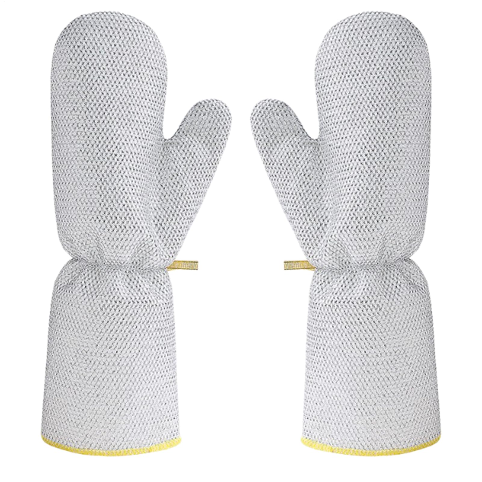 Oven Mitts - BBQ Gloves - Heat Resistant Oven Gloves - Barbecue Accessories - Pot Holders - Kitchen Gloves - Grill Gloves - Cooking Gloves - Baking Utensils - Kitchen Utensils - Non-Slip - Heat Resistant Gloves - Gray - 2 Pieces - Image 1