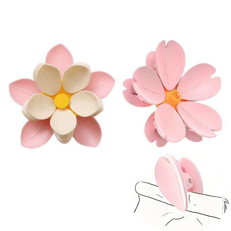 Fridge Magnets - Magnetic Clips - Cherry Blossom - Whiteboard Magnets - Closure Clips - Food Clips - Memo Holder - Flower Decoration - Kitchen Accessories - Pocket Clips - Office Supplies - Blackboard Magnets - Pink - 1 Piece - Image 1