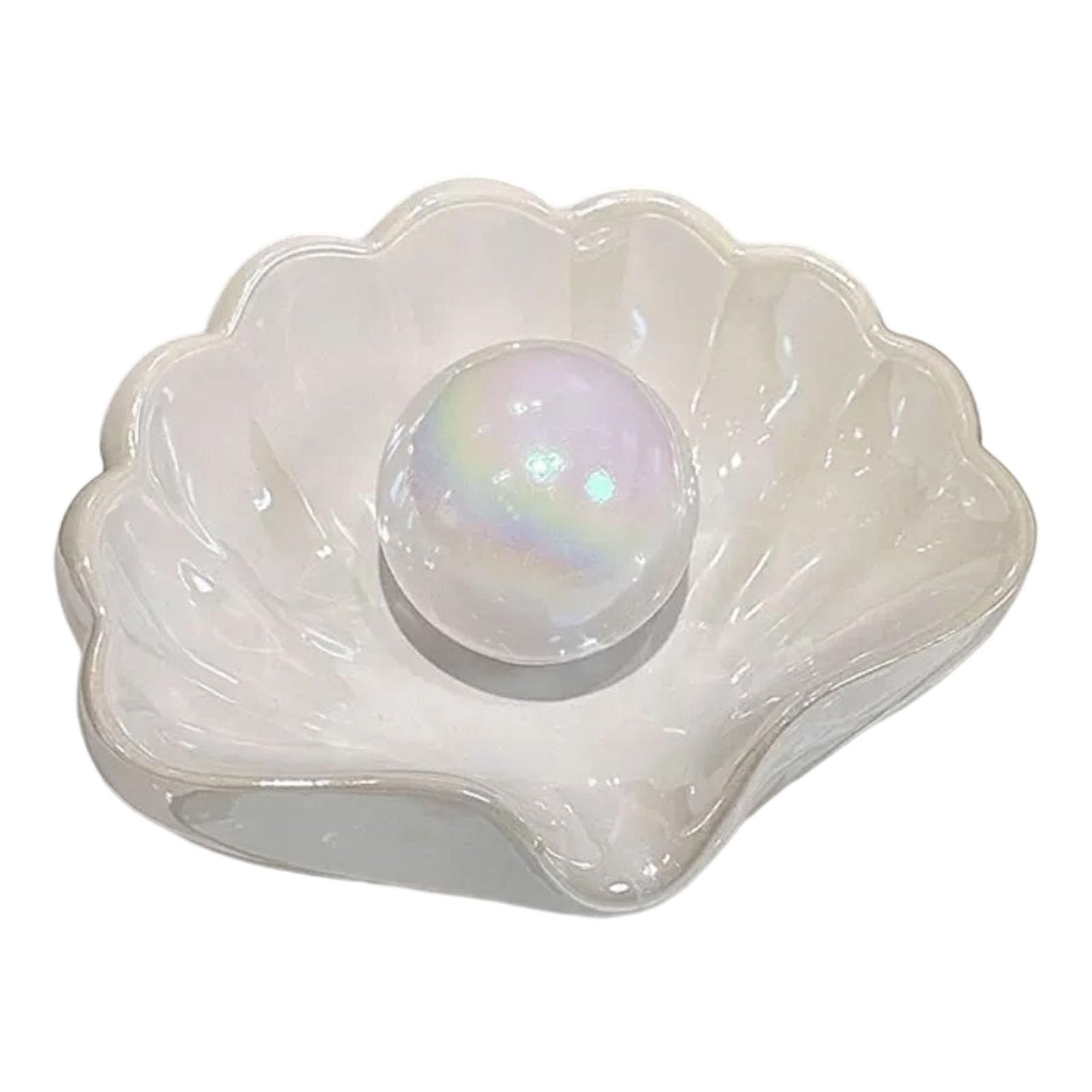 Soap Dish Shell - Soap Holder - Soap Dish - Bathroom Accessories - Jewelry Dish - Toilet Furnishings - Storage Dish - Home Decoration - Key Tray - Make Up Sponge Holder - Luxury Bathroom Interior - Gift Tip - Mother of Pearl White - 1 Piece - Image 1