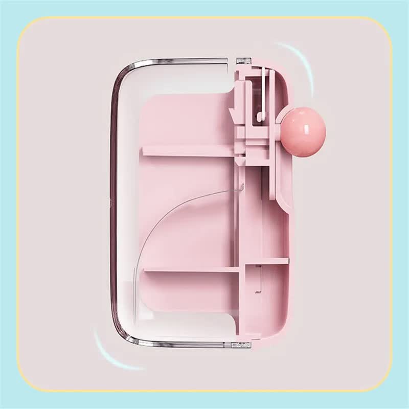 Dental Floss Dispenser - Toothpick Holder - Dental Floss Holder - Automatic Floss Box - Interdental Brush Storage - Travel Case - Oral Care - Bathroom Accessories - Portable - Refillable - Travel Size - Toiletries - Pink - 1 Piece - Image 8