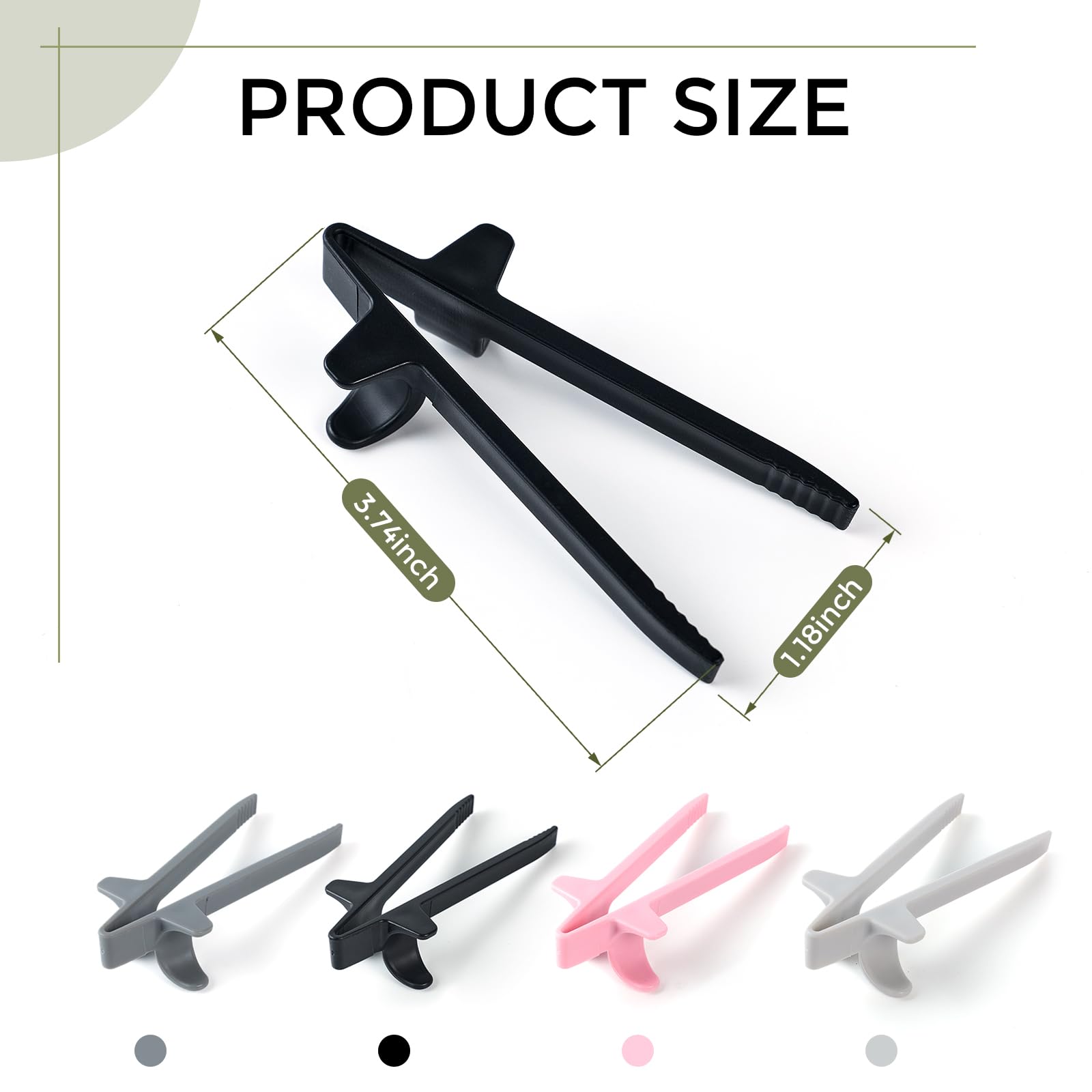 Finger Chopsticks - Gaming Accessories - Snack Sticks - Chip Tongs - Gadgets Men - Gift for Gamer - Computer Accessories - No More Greasy Fingers - Funny Gifts - Snack Tweezers - Reusable - Black White Gray and Pink - 4 Pieces - Image 2