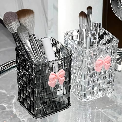 Desk organizer - Organizer - Storage basket - Storage box - Desk accessories - Desk organizer pen tray - Desk organizer pen tray - Bathroom cabinet - Bathroom furniture - Bow - Transparent white - 1 piece - Image 4