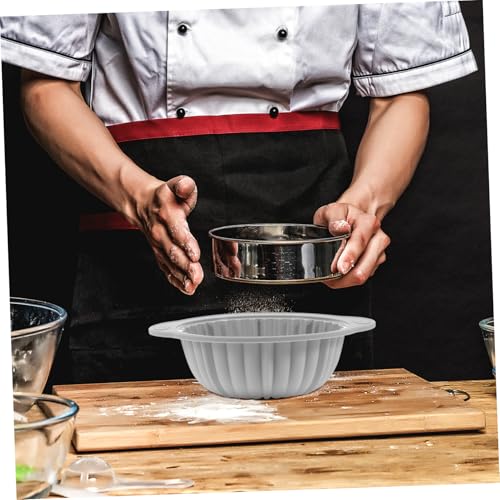Baking - Baking supplies - Airfryer baking - Baking tray - Kitchen utensils - Baking pan - Cake molds - Silicone baking molds - Silicone baking mat - Silicone mold - Silicone kitchen utensils - Gray - Round - 1 piece - Image 4