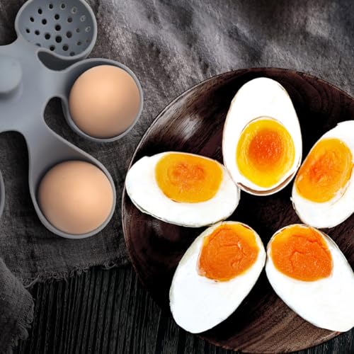 Egg cooker - baking supplies - egg cooker 6 eggs - egg carton - kitchen utensils - egg cooker - egg cooker mold - silicone egg cooker - silicone - silicone mold - silicone kitchen utensils - gray - 1 piece - Image 6