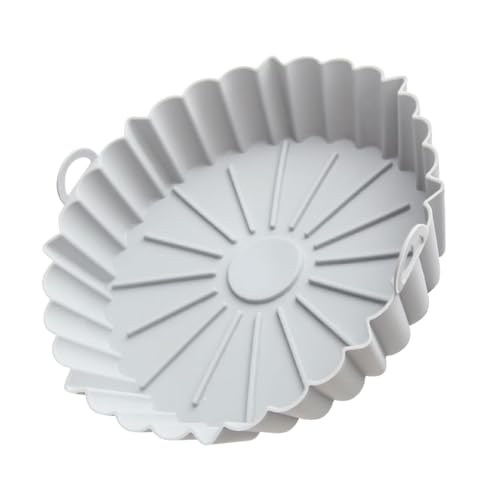 Baking - Baking supplies - Airfryer baking - Baking tray - Kitchen utensils - Baking pan - Cake moulds - Silicone baking moulds - Silicone baking mat - Silicone mould - Silicone kitchen utensils - Gray - Round baking tray - 1 piece - Image 1