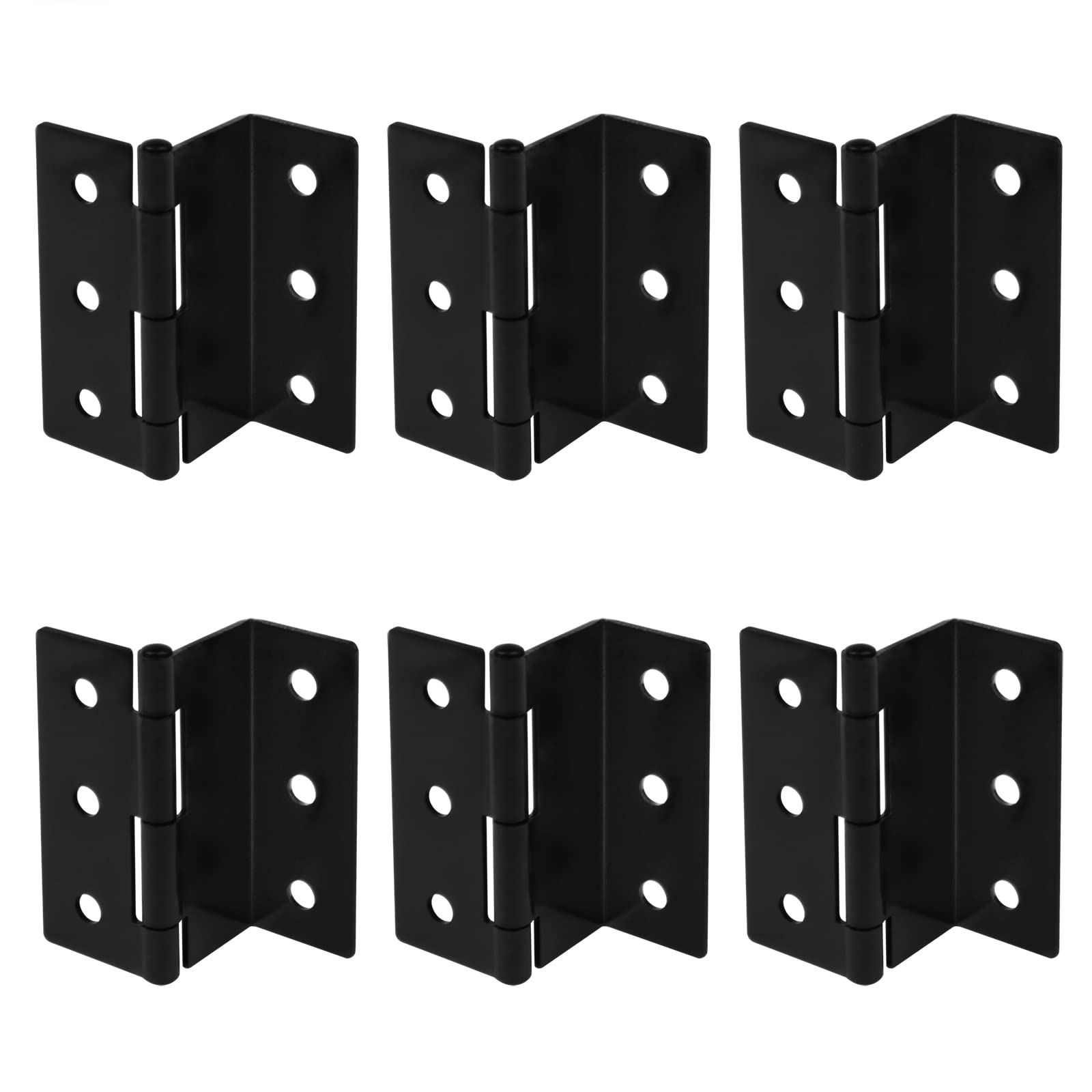 Hinges - Triple hinges - Cabinets - Kitchen cabinet - Wardrobe - Wooden cabinet - Door stopper - Cabinet - Trash can - Wardrobe - Suitcase hand luggage - Suitcase - Iron - Black - 6 pieces - Image 2