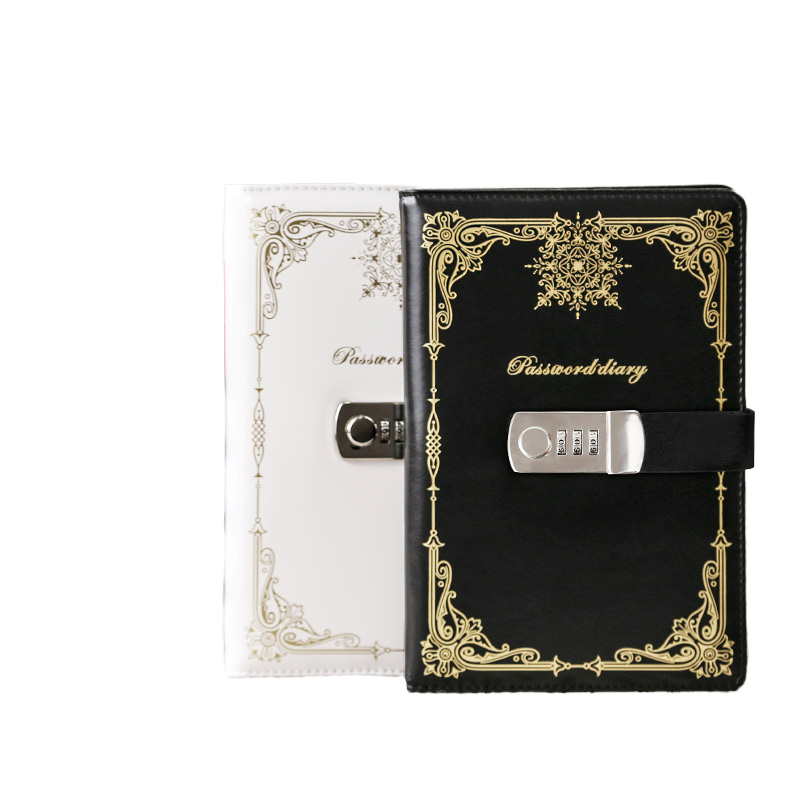 Diary - Journal - diary with lock - password book - Notebook - notebook A5 - diary for adults - books - Retro - Creative - Christmas gifts - Christmas gifts for adults - gift for women - gift for men -White - Image 2
