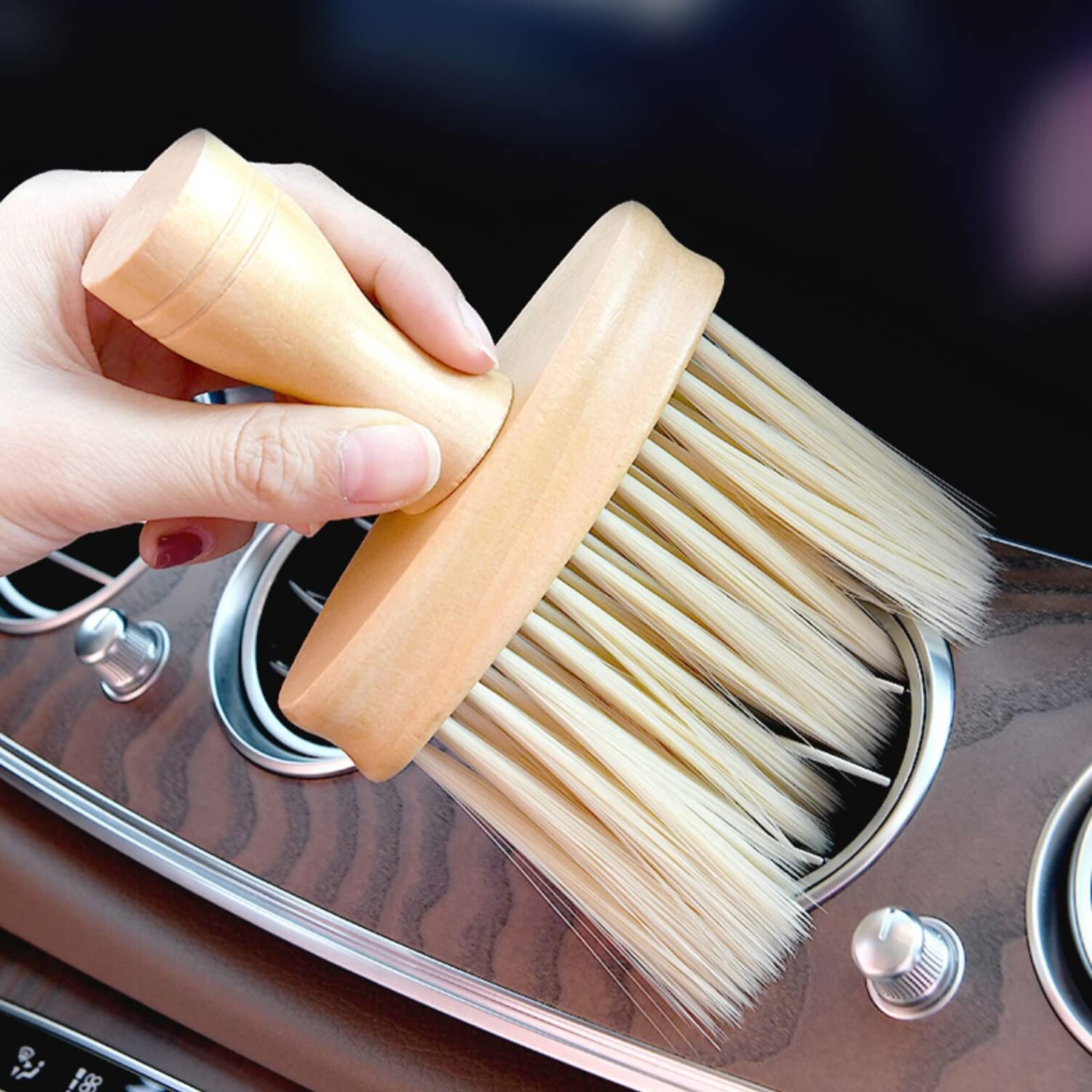 Detailing Brush - Car Interior Brush - Car Accessories - Dust Brush - Air Vent Cleaner - Car Polishing Supplies - Car Brush - Dashboard Brush - Cleaning Brush - 1 Piece - Image 1