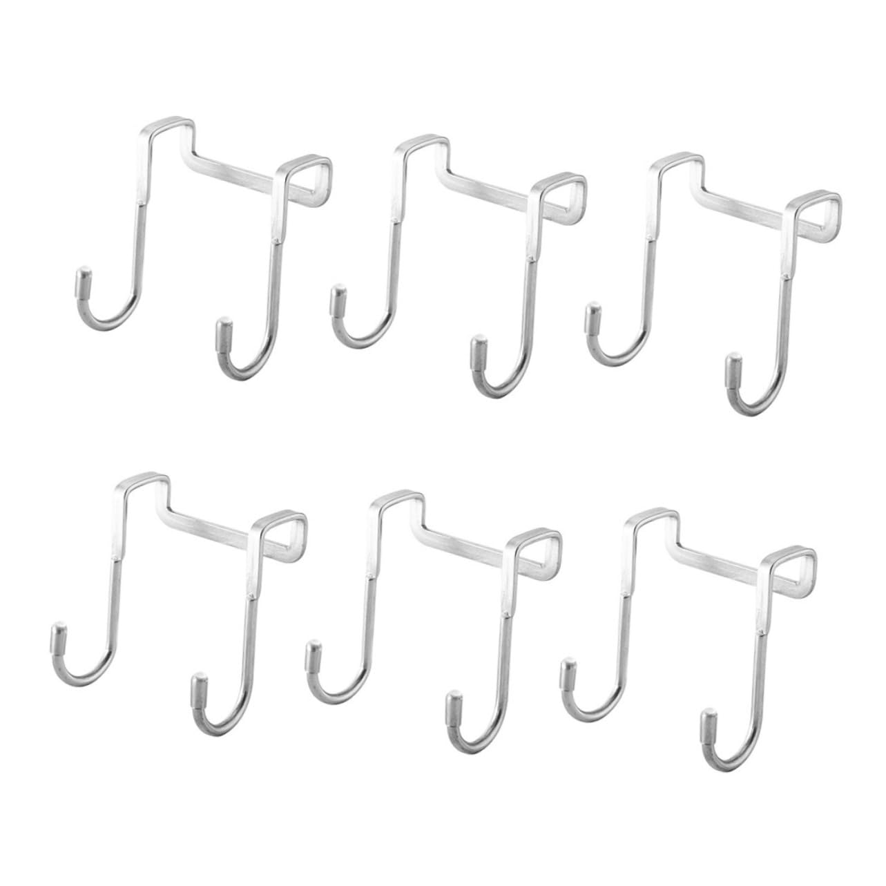 Door Hook - Coat Rack - Door Hanger - Towel Hook - Bathroom Accessories - Kitchen Accessories - Clothes Hook - Hanging Hooks - Door Coat Rack - Stainless Steel Hooks - No Drilling - Stainless Steel - 6 Pieces - Image 1