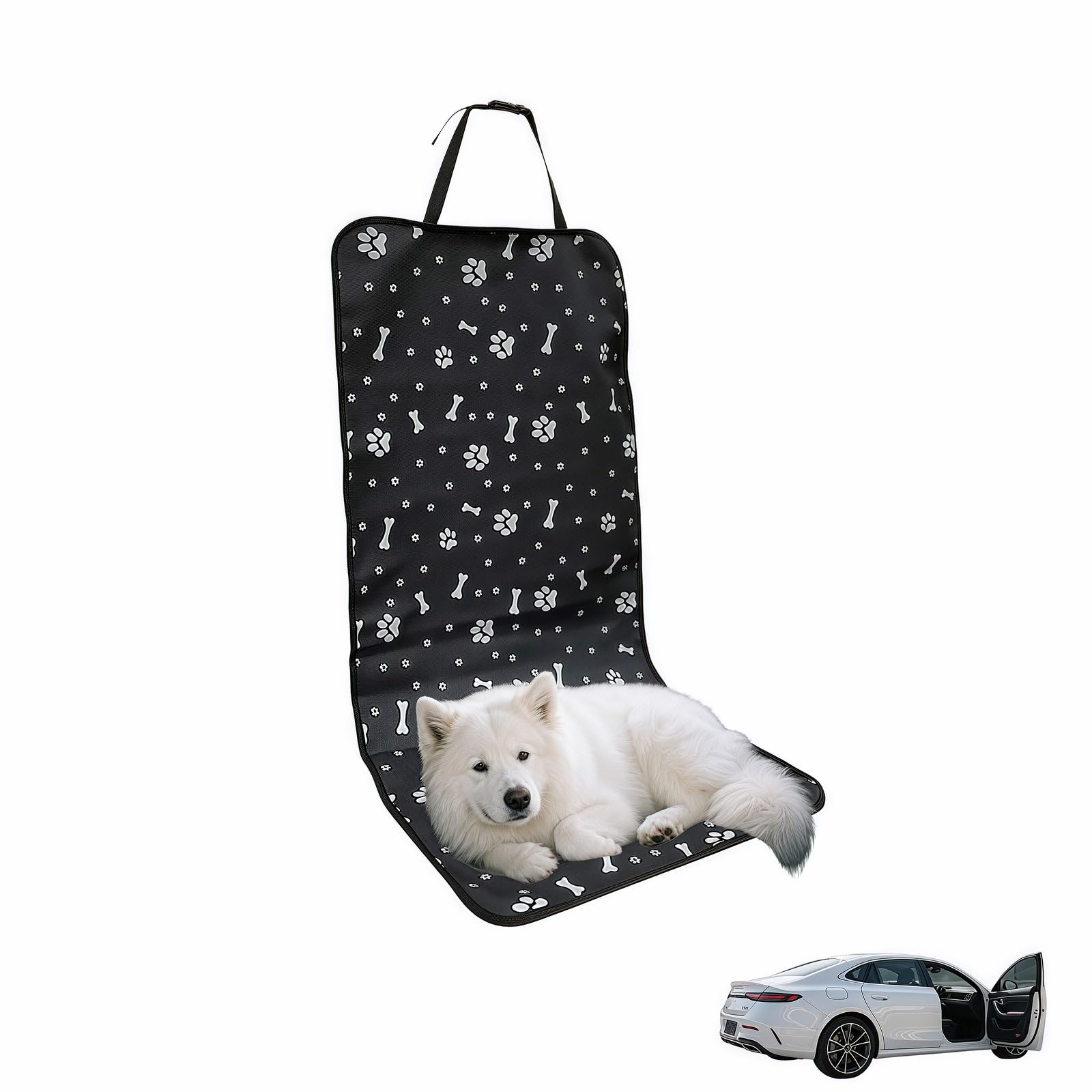 Dog Blanket Car - Car Seat Cover Dog - Seat Protector Car - Front Seat Cover - Waterproof - Dog Rug - Car Accessories Pet - Anti Hair - Black - 1 Piece - Image 1