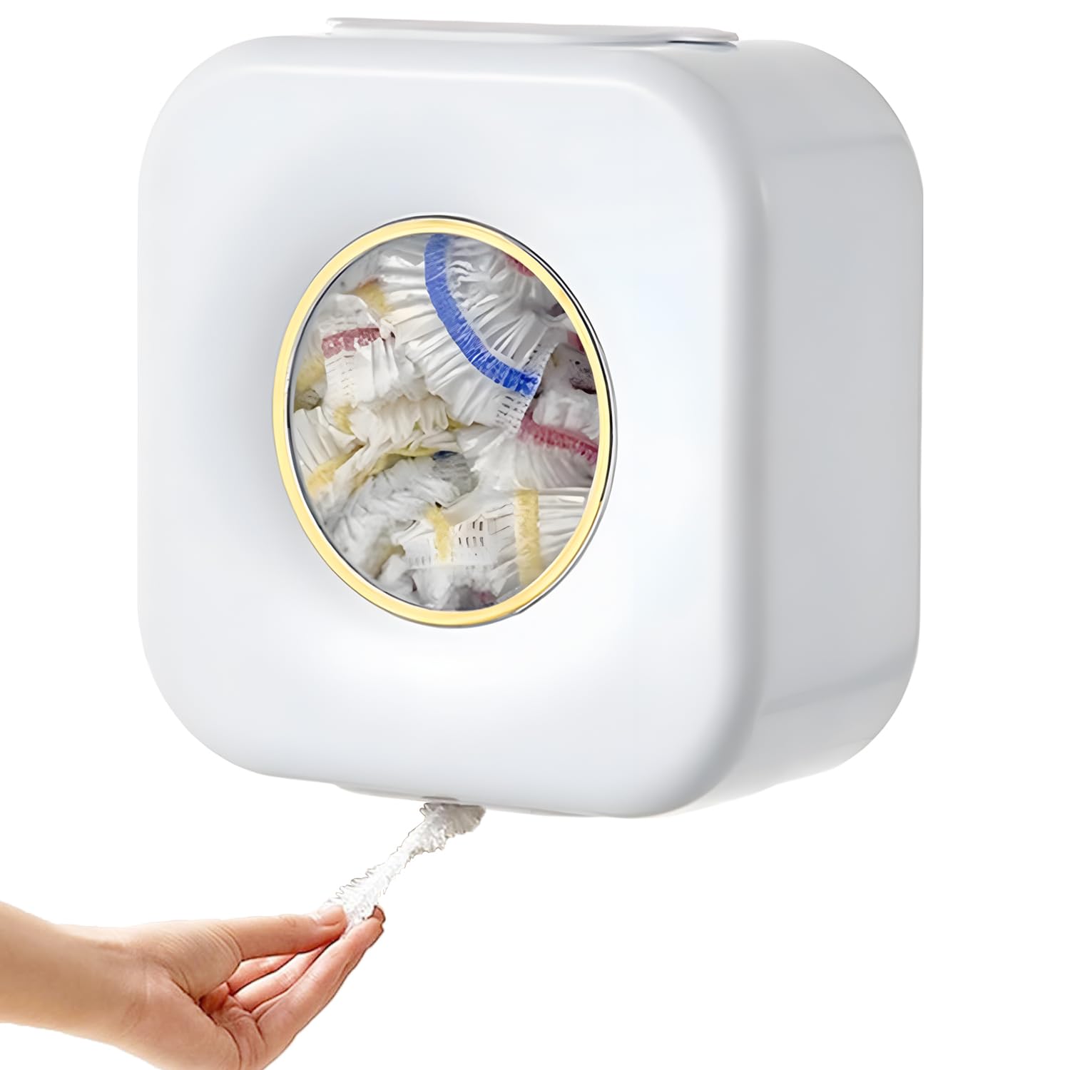 Cling film dispenser - Plastic bag holder - Kitchen organizer - Covers - Storage box - Foil holder - Wall mount - Cling film bags - Kitchen accessories - Dispenser - Storage container - Organizer - Storage - white - 1 piece - Image 1