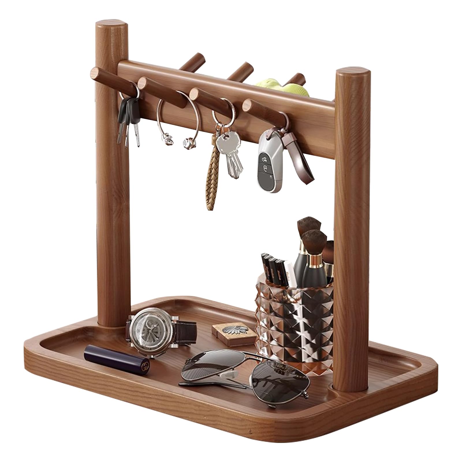 Key holder - Wooden organizer - Key rack - Jewelry holder - Desk organizer - Key tray - Storage tray - Necklace holder - Hall organizer - Home accessories - Jewelry rack - Storage - Display - 1 piece - Image 1
