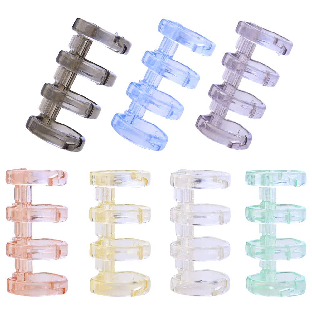 Binding Rings - Bookbinding Rings - Ring Binder - Loose-leaf Rings - Office Supplies - Scrapbooking - School Supplies - Notebook - Paper Organizer - Bookbinding - Craft Supplies - Paper Clip - 7 Colors - 7 Pieces - Image 1