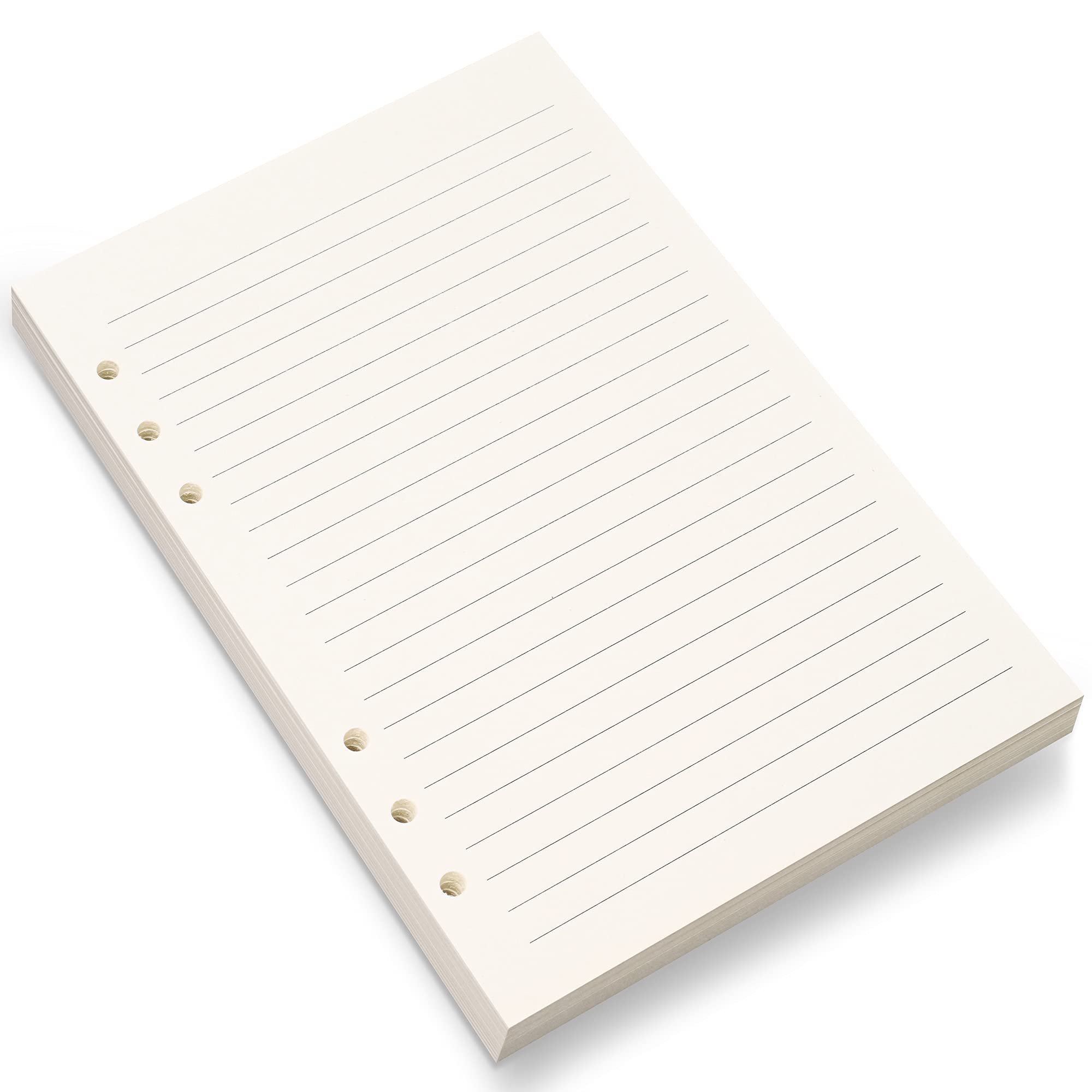 Refill A5 lined - Ring binder paper - Agenda refill - Notebook paper - Loose-leaf paper - School supplies - Office supplies - Writing pad - Notepad - 6 rings - Notepad - Agenda paper - 80 sheets - Image 1