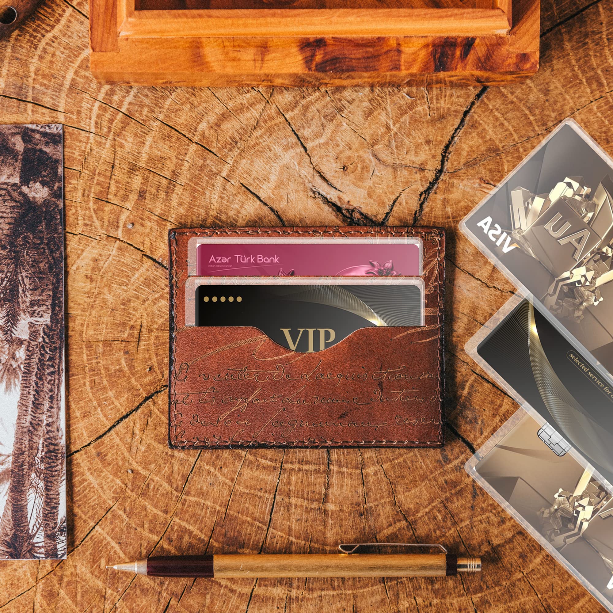 Transparent Card Holder - Bank Card Cover - ID Card Holder - Credit Card Holder - Public Transport Chip Card Cover - Protective Covers - Badge Holder - Waterproof - Plastic Card Cover - For Cards - 50x Horizontal & 50x Vertical - 100 pieces - Image 4
