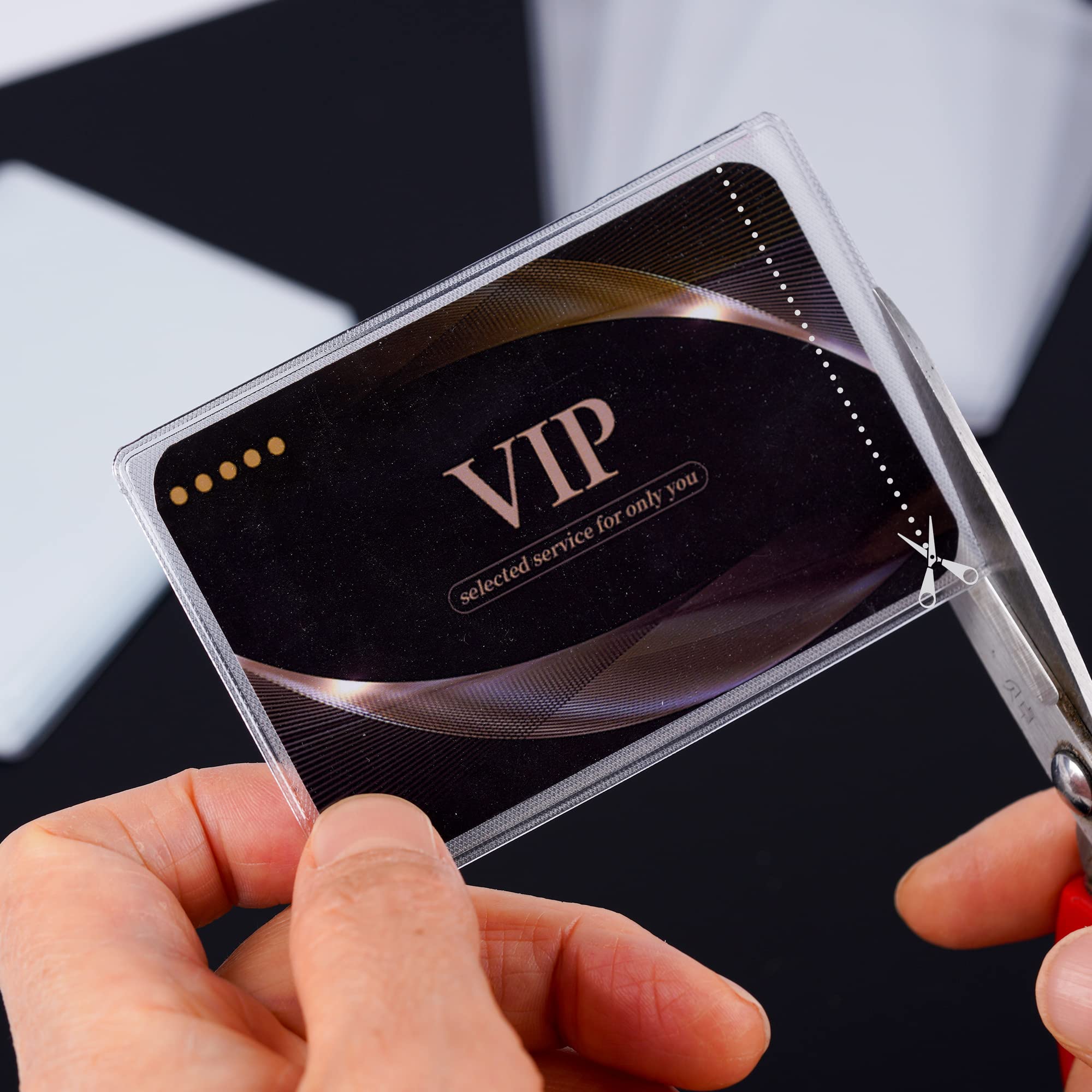 Transparent Card Holder - Bank Card Cover - ID Card Holder - Credit Card Holder - Public Transport Chip Card Cover - Protective Covers - Badge Holder - Waterproof - Plastic Card Cover - For Cards - 50x Horizontal & 50x Vertical - 100 pieces - Image 5