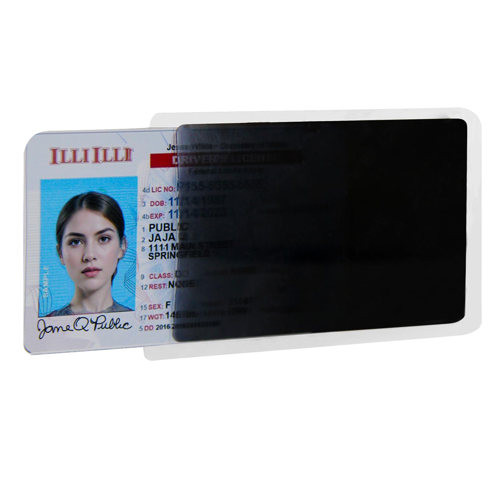 Privacy Card Holder - Anti-Peak - Bank Card Cover - Privacy Shield - ID Card Protection - Opaque - Discreet Use - Protective Covers - Driver's License Holder - Black - Card Holder - Matte - Scratch Resistant - 100 Pieces - Image 1