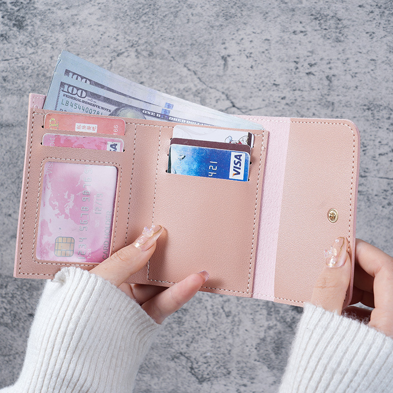 Women's Wallet - Small Women's Wallet - Card Holder - Mini Wallet - Flap Wallet - Faux Leather - Compact Size - Coin Compartment - Gift for Women - Stylish Design - Travel - Convenient Size - PU Leather - 6 Colors - Pack of 6 - Image 7