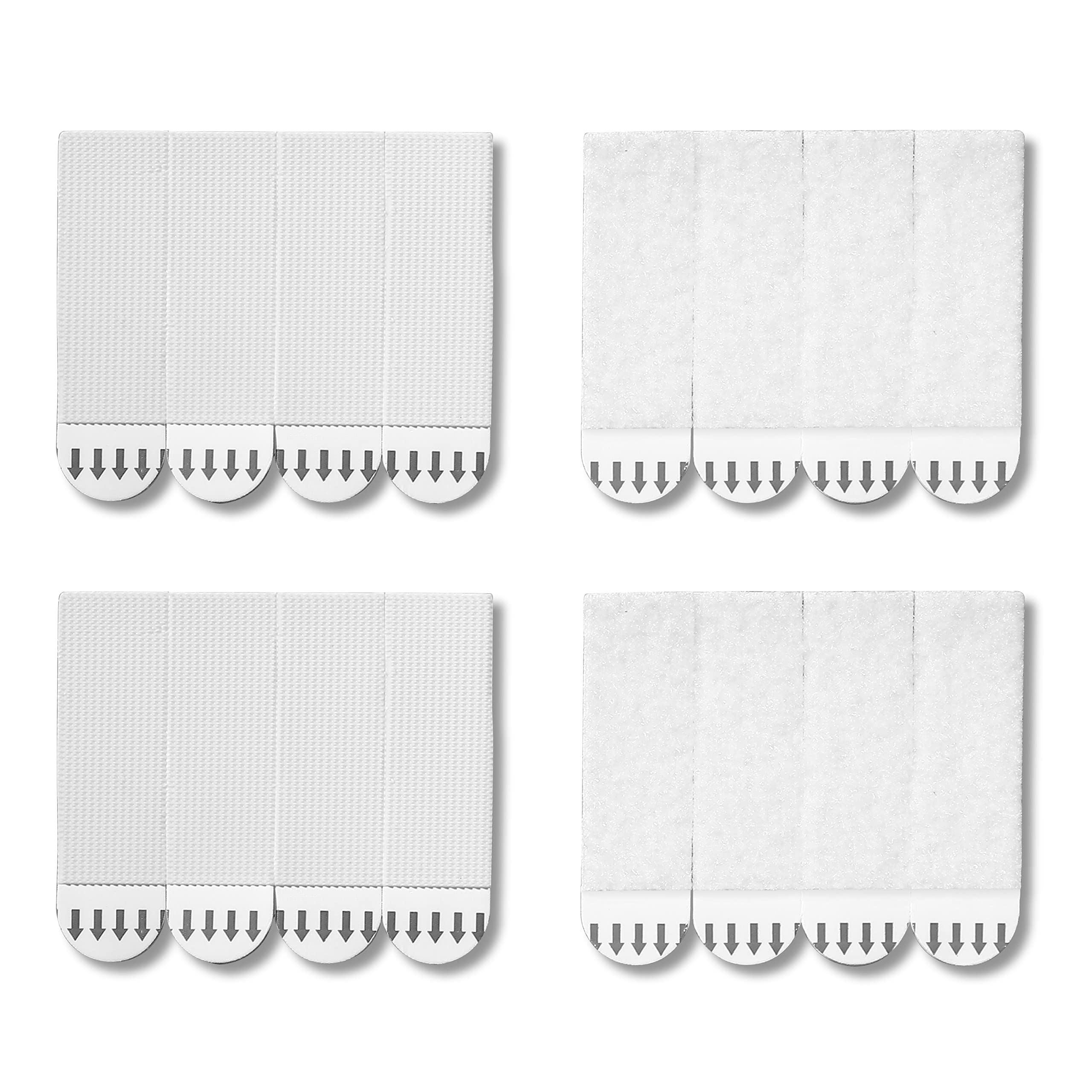 Picture Hanging Strips - No Drilling - Self-Adhesive Velcro - Hanging Picture Frames - Double-Sided Tape - Damage-Free Removal - Poster Strips - Hanging System - Wall Decoration - Strong Adhesive - White - 24 Pairs (48 Strips) - Image 1