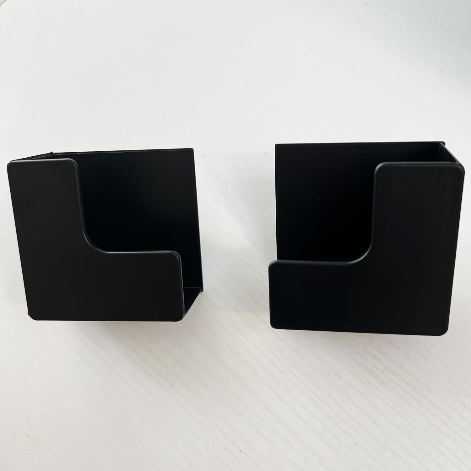 Self-adhesive Wall Hooks - Scale Holder - Wall Bracket Without Drilling - Bathroom Accessories - Universal Wall Hooks - Tablet Holder Wall - Kitchen Organizer - Storage System - Towel Hooks - Strong Adhesive - Black - 4 Pieces - Image 4