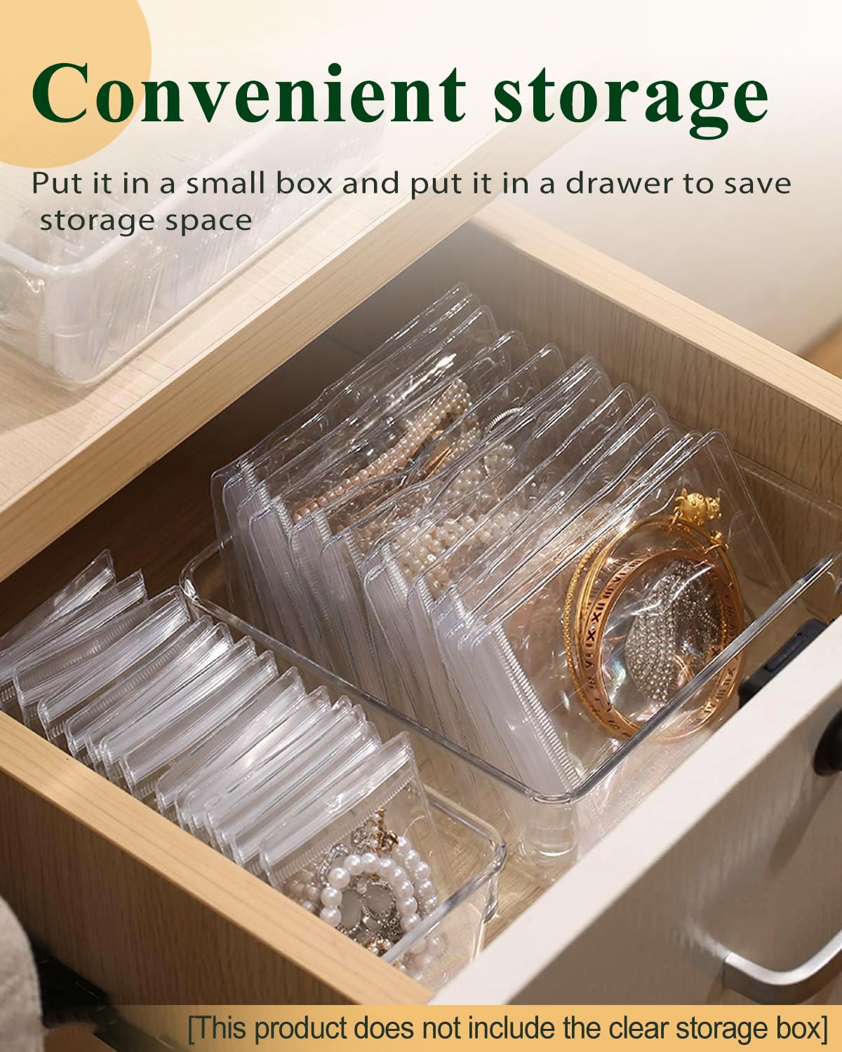 Transparent Grip Bags - Jewelry Bags - Anti-Oxidation - Ziplock Bags - Resealable Plastic Bags - Jewelry Storage - Diamond Painting Accessories - Thickened Sealing Bags - Waterproof & Dust-Free - PVC Packaging - 100 Pieces - Image 3