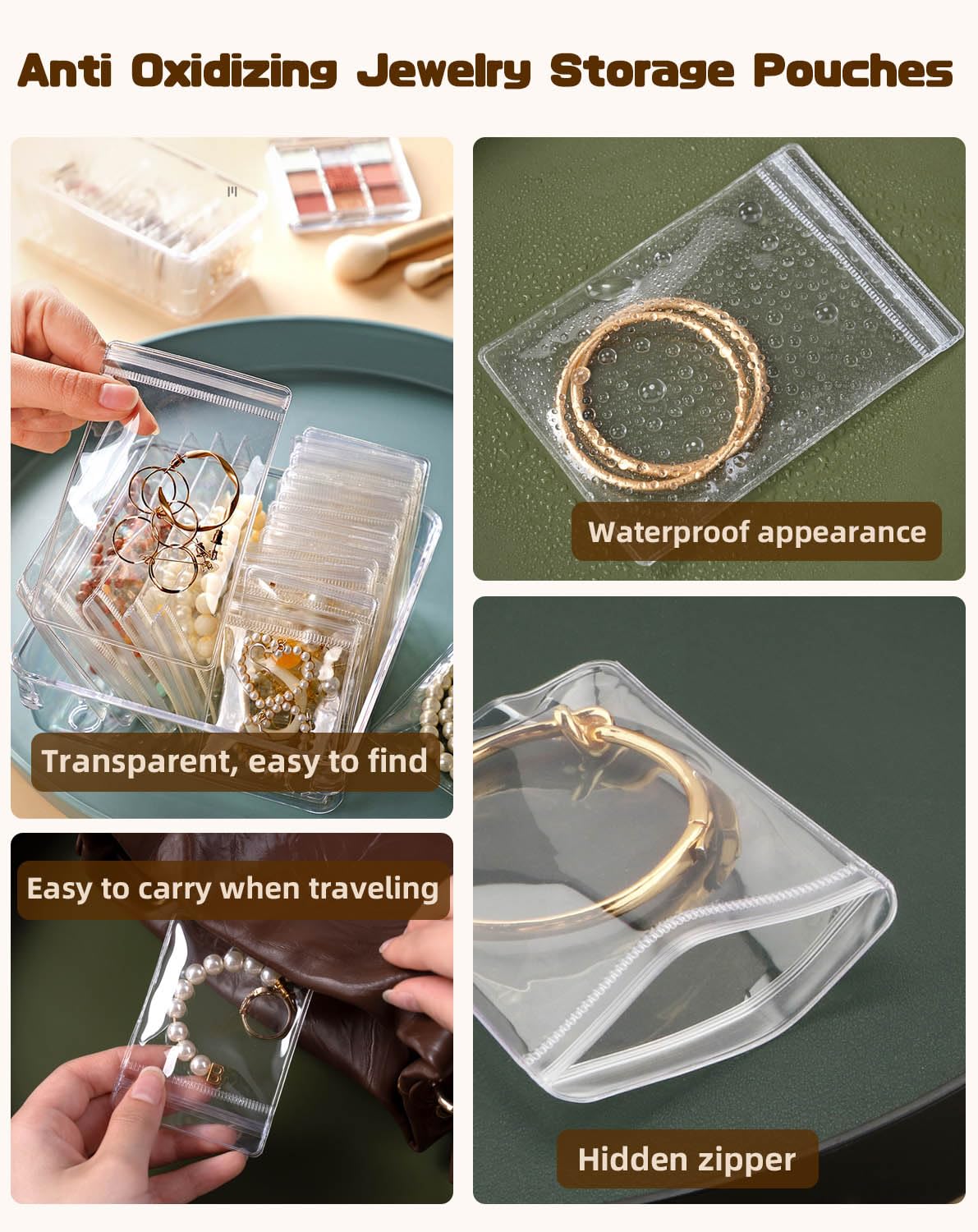 Transparent Grip Bags - Jewelry Bags - Anti-Oxidation - Ziplock Bags - Resealable Plastic Bags - Jewelry Storage - Diamond Painting Accessories - Thickened Sealing Bags - Waterproof & Dust-Free - PVC Packaging - 100 Pieces - Image 7