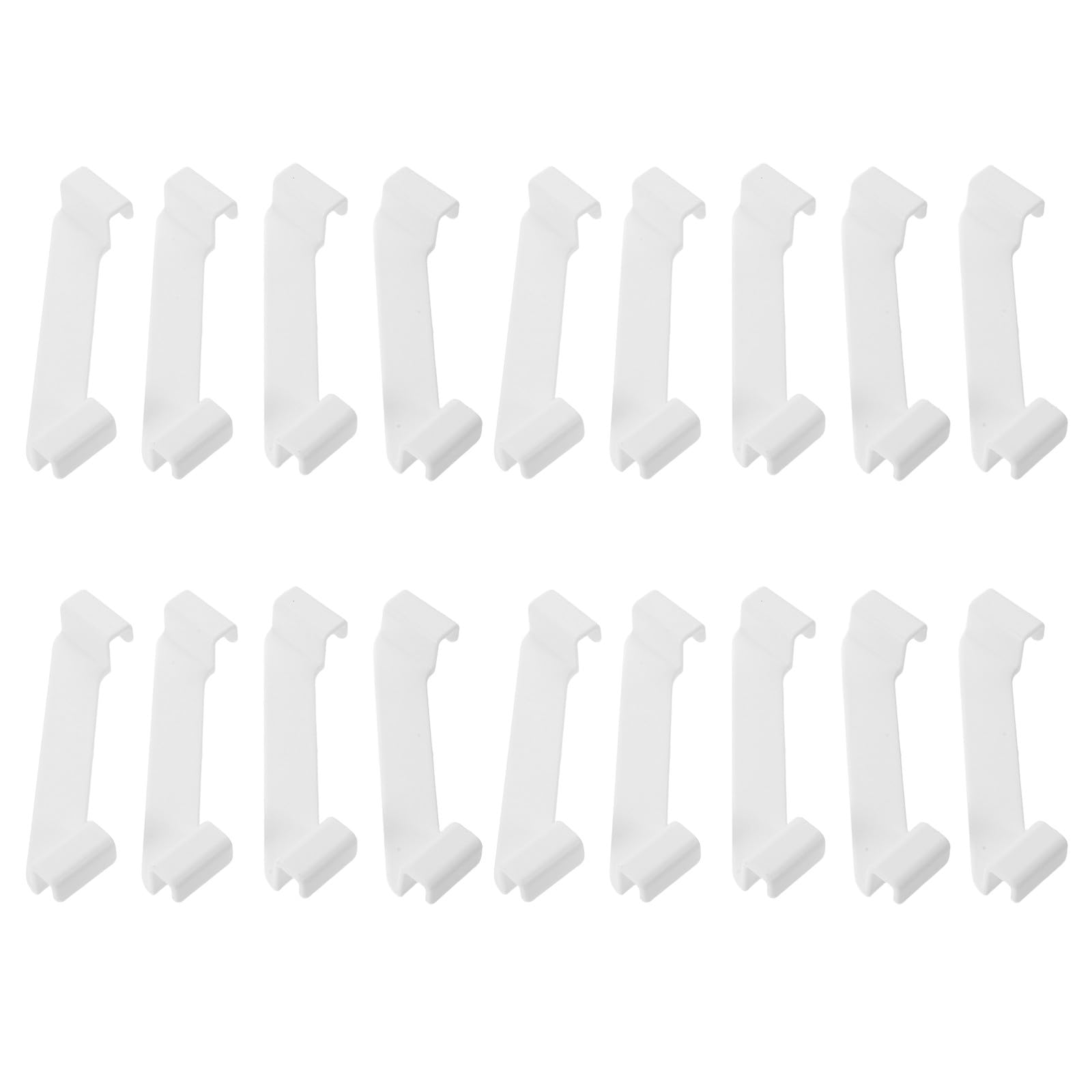 Storage Box Connectors - Stacking Aid - Storage Crate Clips - Wardrobe Organizer - Stacking Bins - Corner Clamps - Storage System - Anti-Slip - Drawer Bins Fastening - Drawer Divider Attachment - White - 20 Pieces - Image 1
