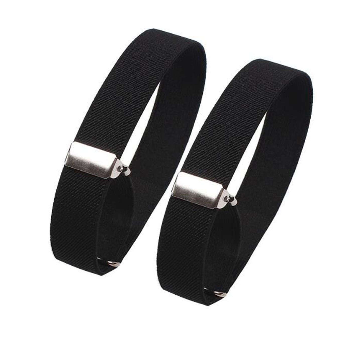 Sleeve Garters - Sleeve Bands - Sleeve Garters - Shirt Bracelets - Hospitality Clothing - Bartender Accessories - Waiter - Costume Accessories - Wedding - Business - Shirt Holders - 1920s Clothing - Adjustable and Elastic - Black - 2 Pieces - Image 1