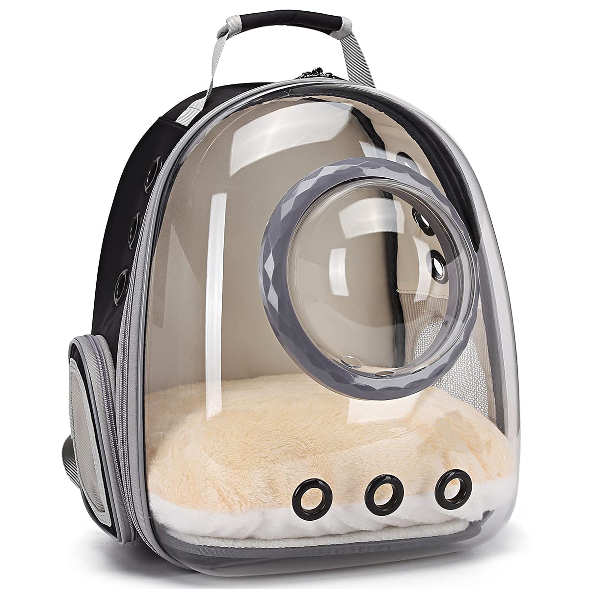 Cat Backpack - Cat Travel Basket - Cat Carrier - Small Dog Backpack - Transparent Pet Backpack - Cat Transport Box - Dog Travel Bag - Breathable Cat Basket - Backpack with Window - Pet Supplies - Hiking Backpack - Black - 1 Piece - Image 1
