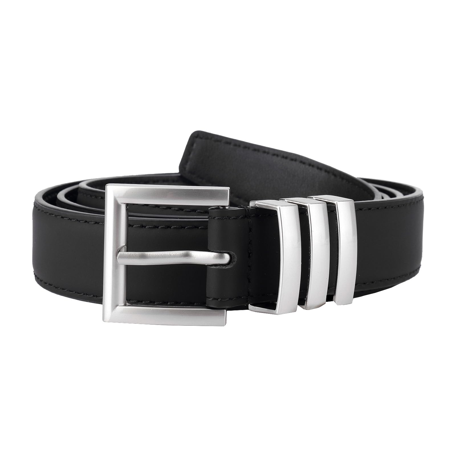Waist Belt Women - Belts Women - Hip Belt - Jeans Belt - Belt with Buckle - Black Women's Belt - Accessories Women - Waistband - Faux Leather Belt - Casual Belt - Decorative Belt - Work Belt - Value Pack - Black - 2 Pieces - Image 1