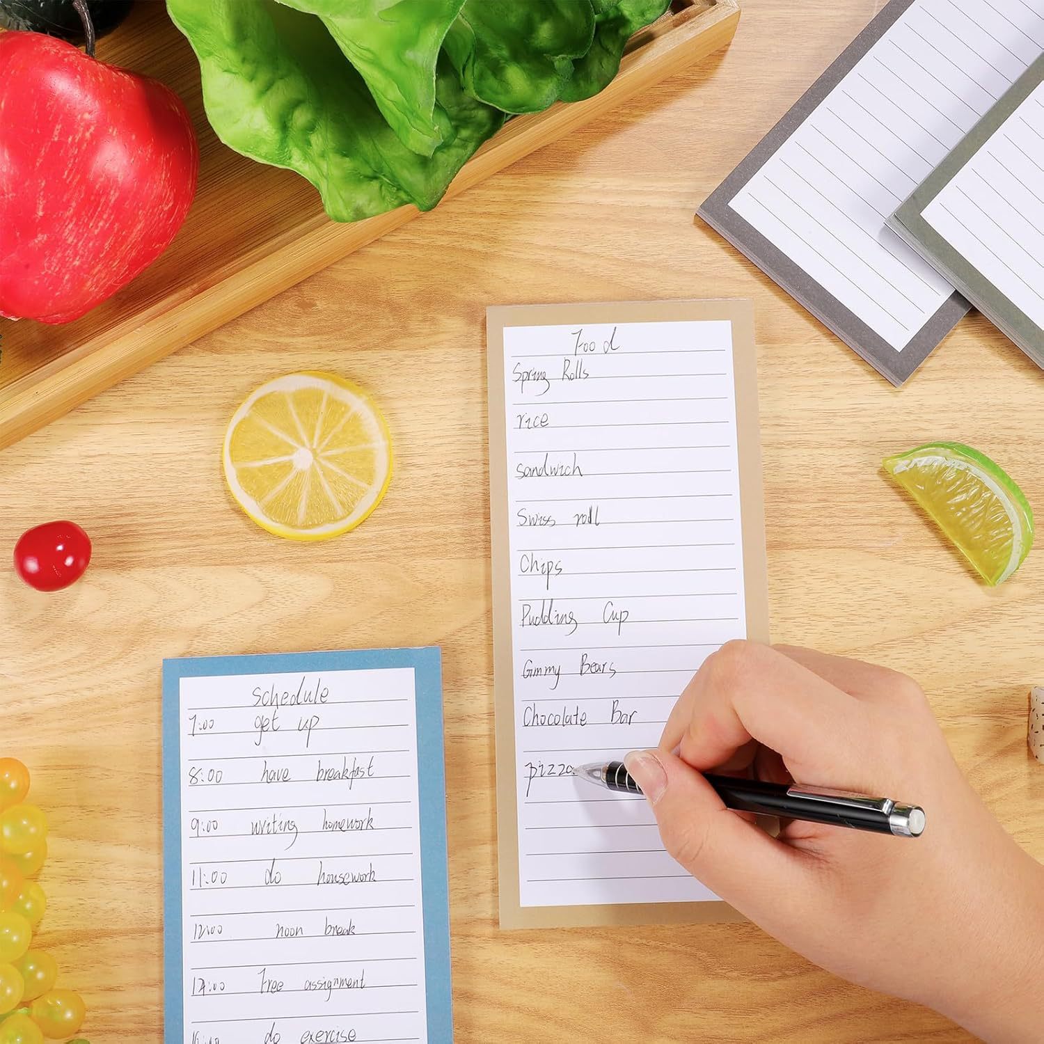 Magnetic Notepad Fridge - Shopping List - Memo Pad - To Do List - Writing Pad - Notebook - Magnetic Lists - Memo Sheets - Fridge Magnet - Weekly Planner - Desk Accessories - Pastel Mix - 4 Pieces - Image 7
