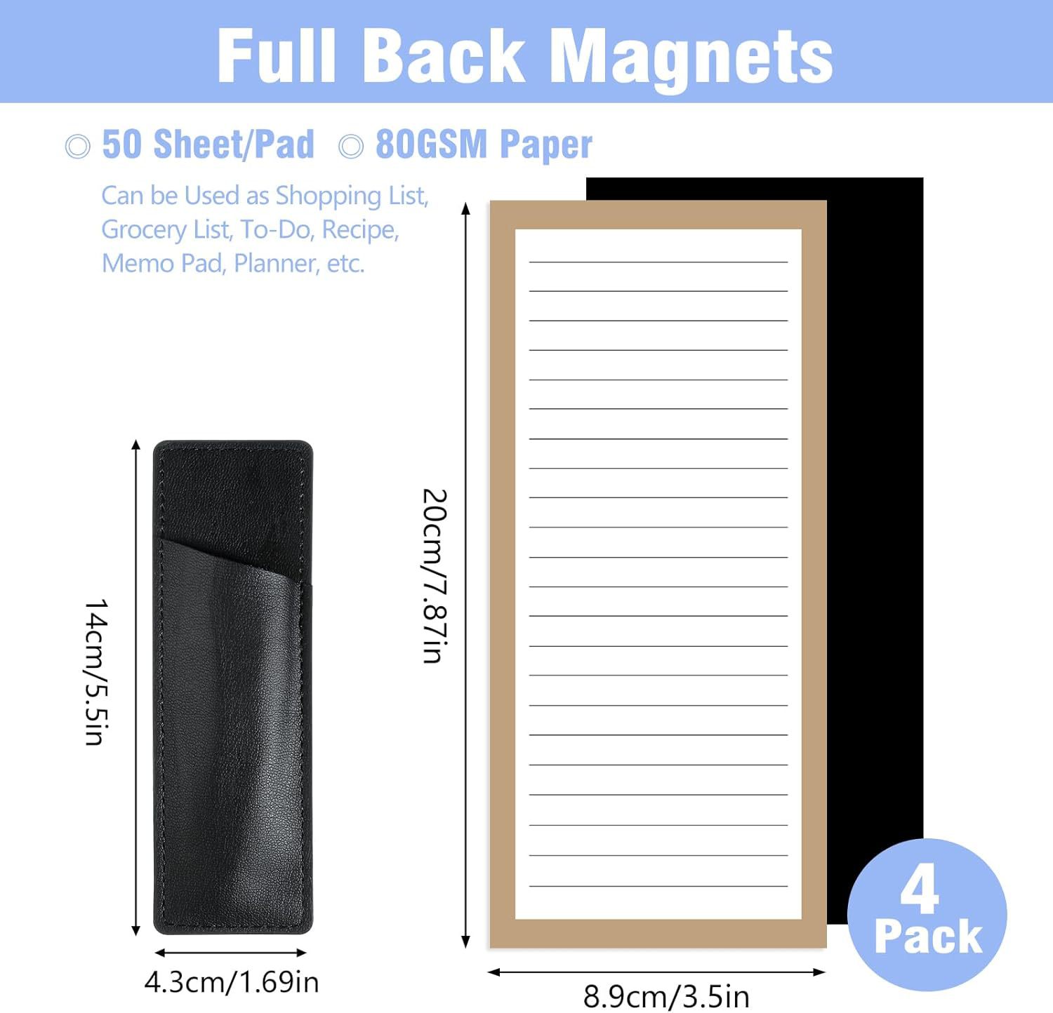 Magnetic Notepad Fridge - To Do List - Grocery List - Memo Pad - Task List - Writing Pad - Magnetic Lists - Weekly Planner - Checklist - Notebook - Desk Accessories - Earth Tones - 4 Pieces - Image 2