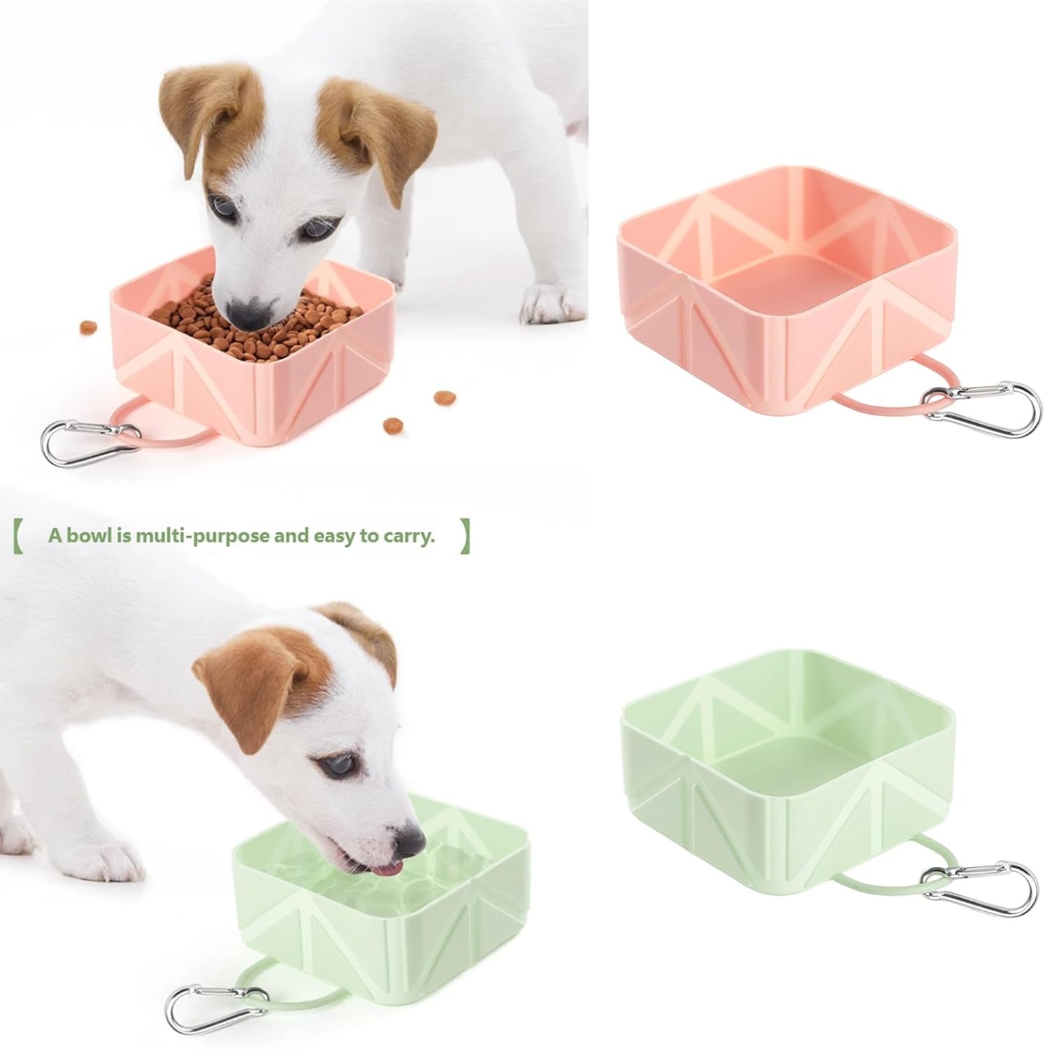 Foldable Dog Food Bowl - Dog Drinking Bowl - Dog Bowl - Travel Bowl - Water Bowl - Food Bowl - Dog Supplies - Hiking - Camping - On the Go - Silicone Bowl - Portable Food Bowl - Dog Accessories - Black - 1 Piece - Image 2