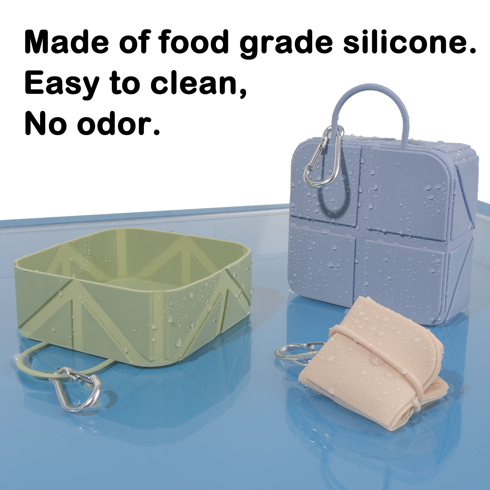 Foldable Dog Food Bowl - Dog Drinking Bowl - Dog Bowl - Travel Bowl - Water Bowl - Food Bowl - Dog Supplies - Hiking - Camping - On the Go - Silicone Bowl - Portable Food Bowl - Dog Accessories - Cat Food Bowl - Puppy - Pastel Mix - Pack of 5 - Image 5
