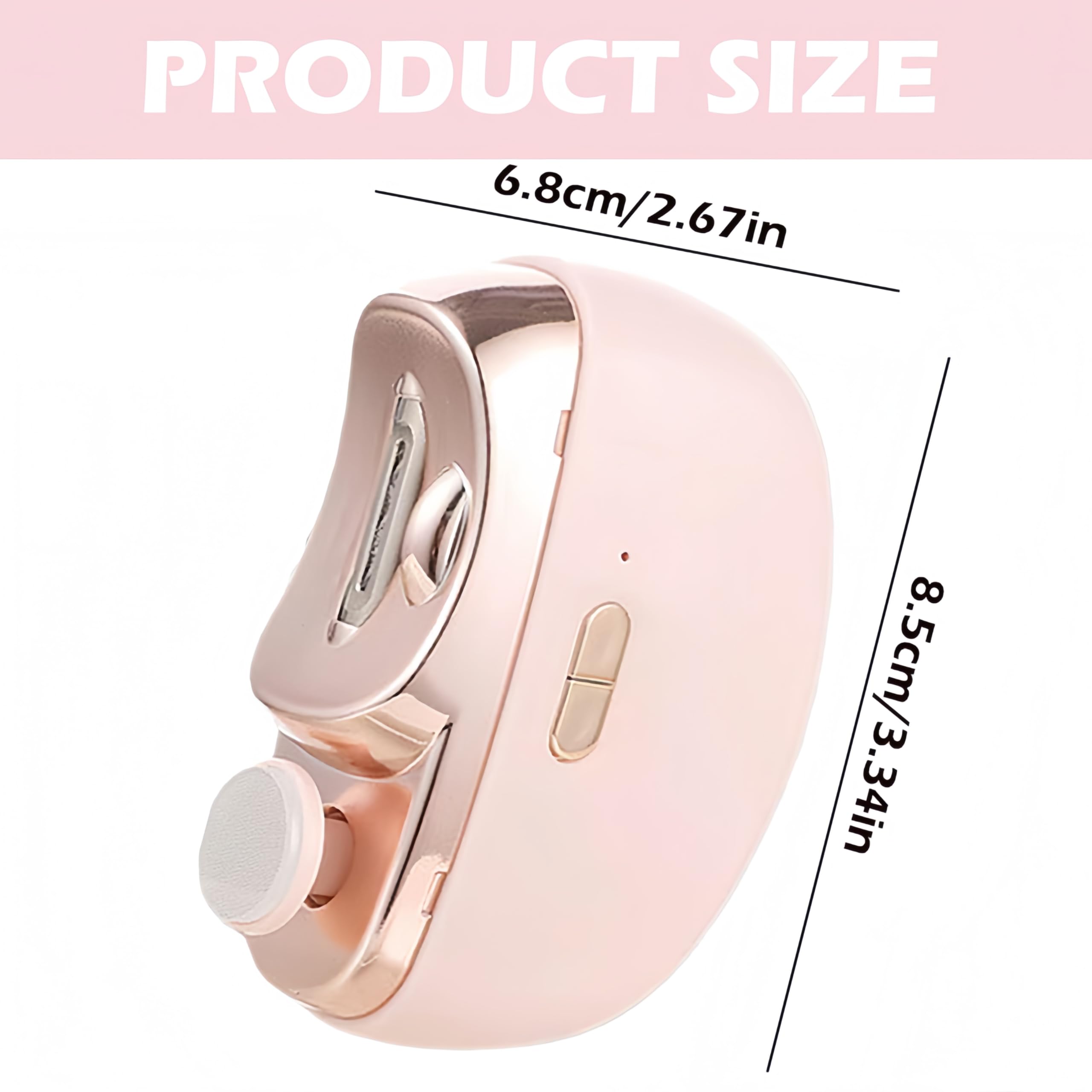 Electric nail clipper - Automatic nail trimmer - Manicure set - Nail care - Electric nail file - Rechargeable - Nail scissors - Hand care - Nail polishing - Nail styling - Cordless - Rose - 1 Piece - Image 7