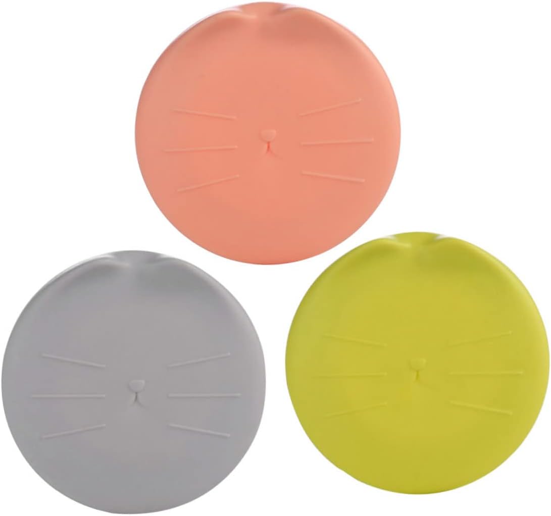 Can Lid - Keep-Fresh Lid - Cat Food Lid - Dog Food Lid - Silicone Lid - Cover Lid - Canned Food - Wet Food - Cans - Pet Supplies - Pet Accessories - Kitchen Utensils - Food Bowl Accessories - Multicolor - Pack of 3 - Image 1