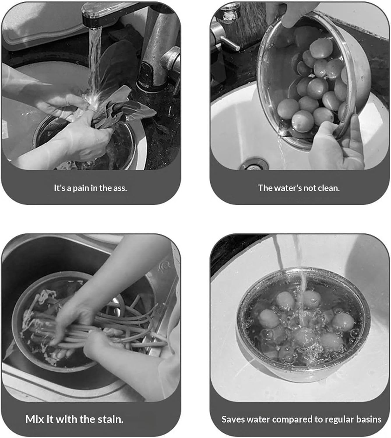 Colander - Kitchen Colander - Sieve - Fruit Basket - Vegetable Basket - Draining Set - Washing Colander - Double Layered - With Bowl - Kitchen Organization - Fruits and Vegetables - Pasta and Rice - Stackable - Multifunctional - 3 Sizes - Milky White - 6 - Image 8