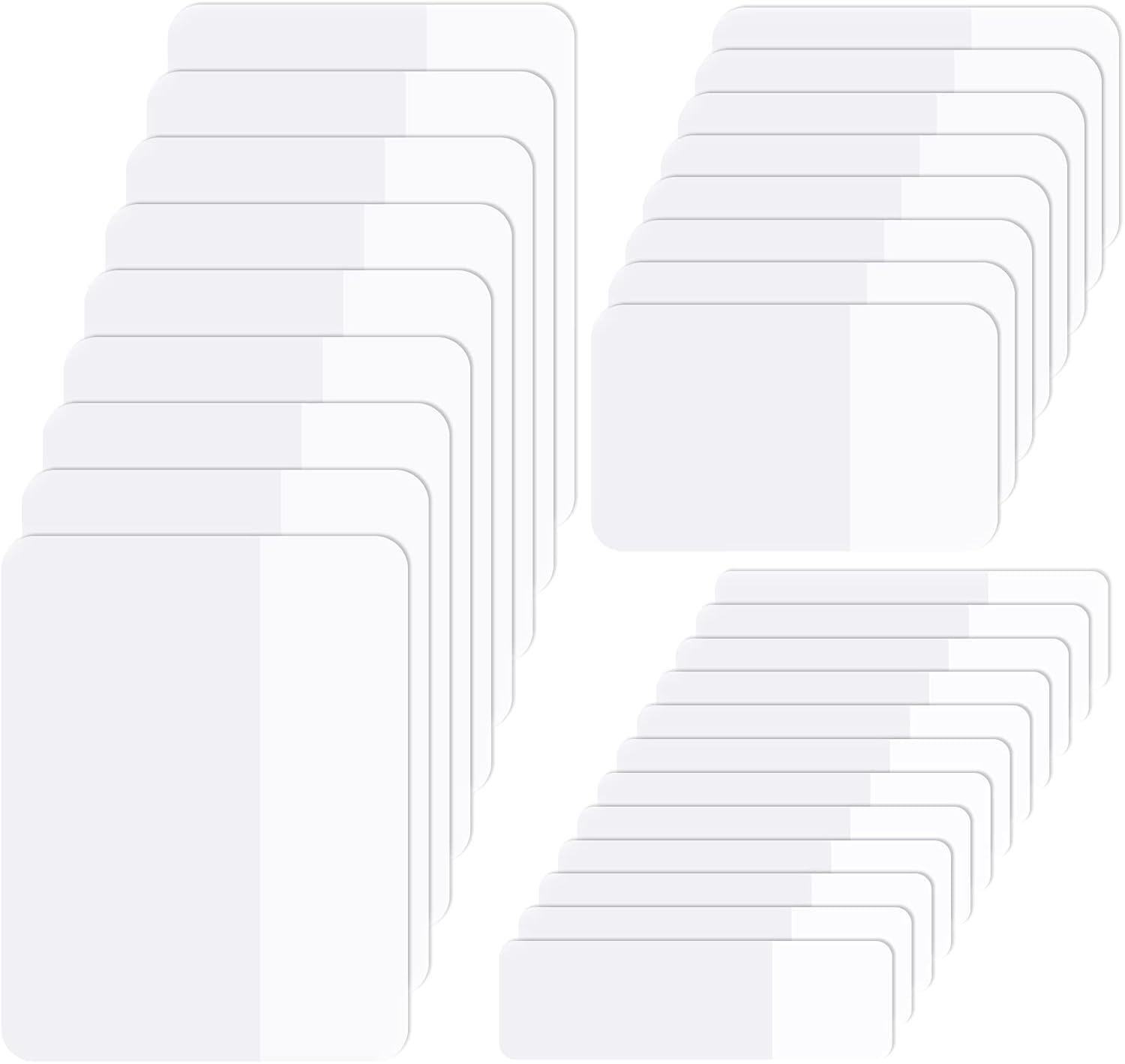 Sticky notes - Page markers - Index tabs - Sticky notes - Bookmarks - Transparent - Tabs - Office supplies - School supplies - Study - Writable - Notebooks - Agenda refill - White - 12 pieces - Image 1