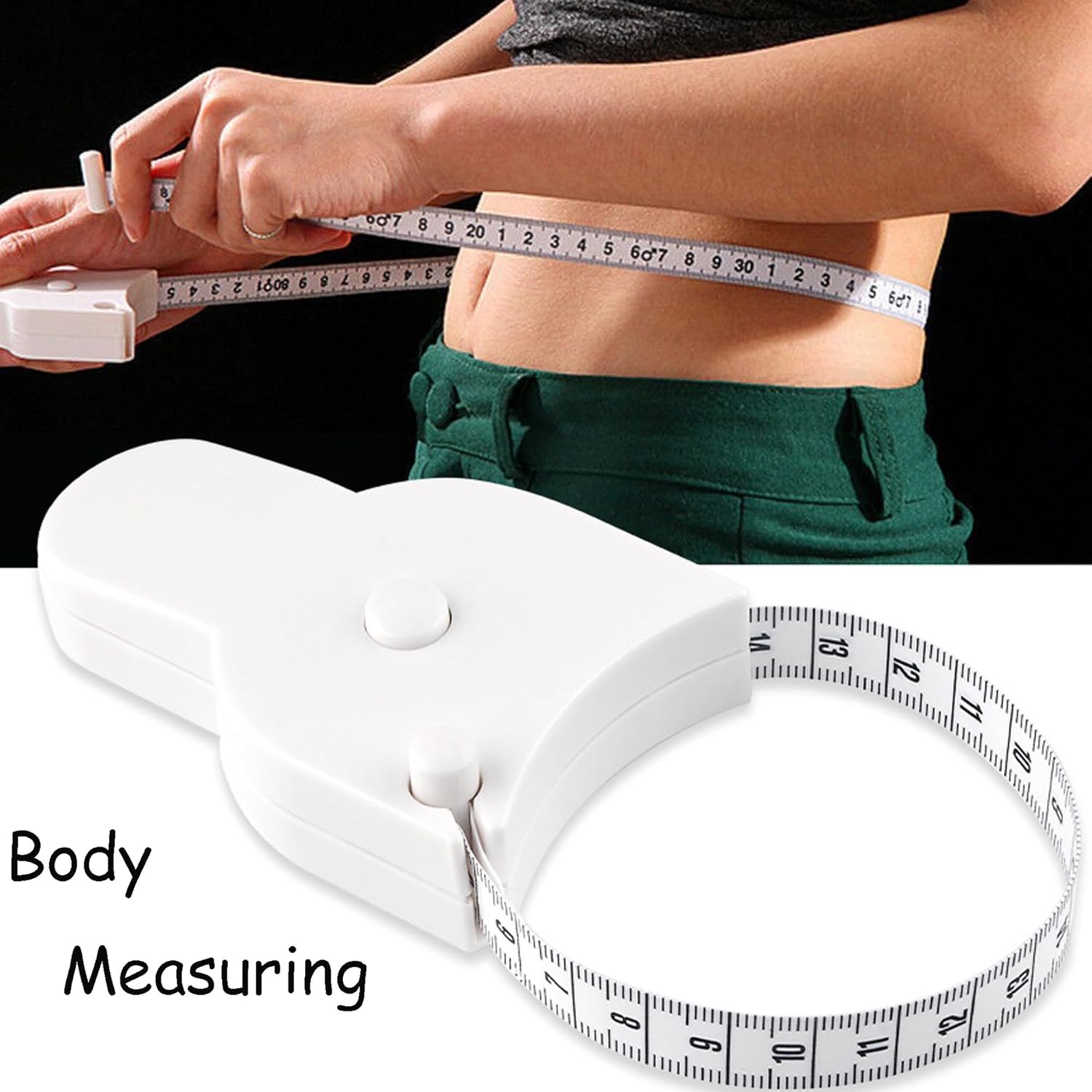 Measuring Tape - Body Measuring Tape - Circumference Measurement - Losing Weight - Waist Measurement - Fitness Accessories - Centimeter - Tailor's Tape - Roll-up - Body Measurement - Muscle Mass - Waist Circumference - Measuring Tape - White - 1 Piece - Image 6
