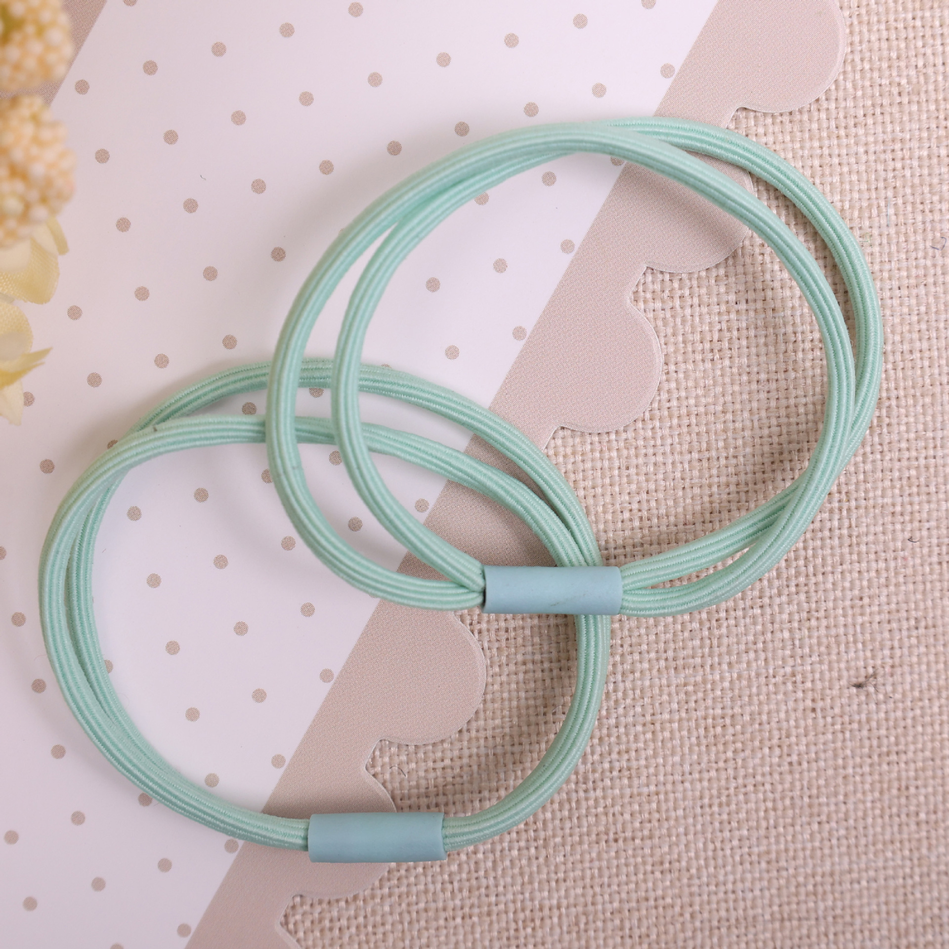 Hair Elastics - Hair Elastics - Hair Accessories - Elastics - Hairbands - Ponytail - Bun - Hair Fashion - Hair Styling - Women - Women - Without Metal - Sports - Fitness - Yoga - Running - Green, Blue, Pink & Purple - 50 Pieces - Image 2