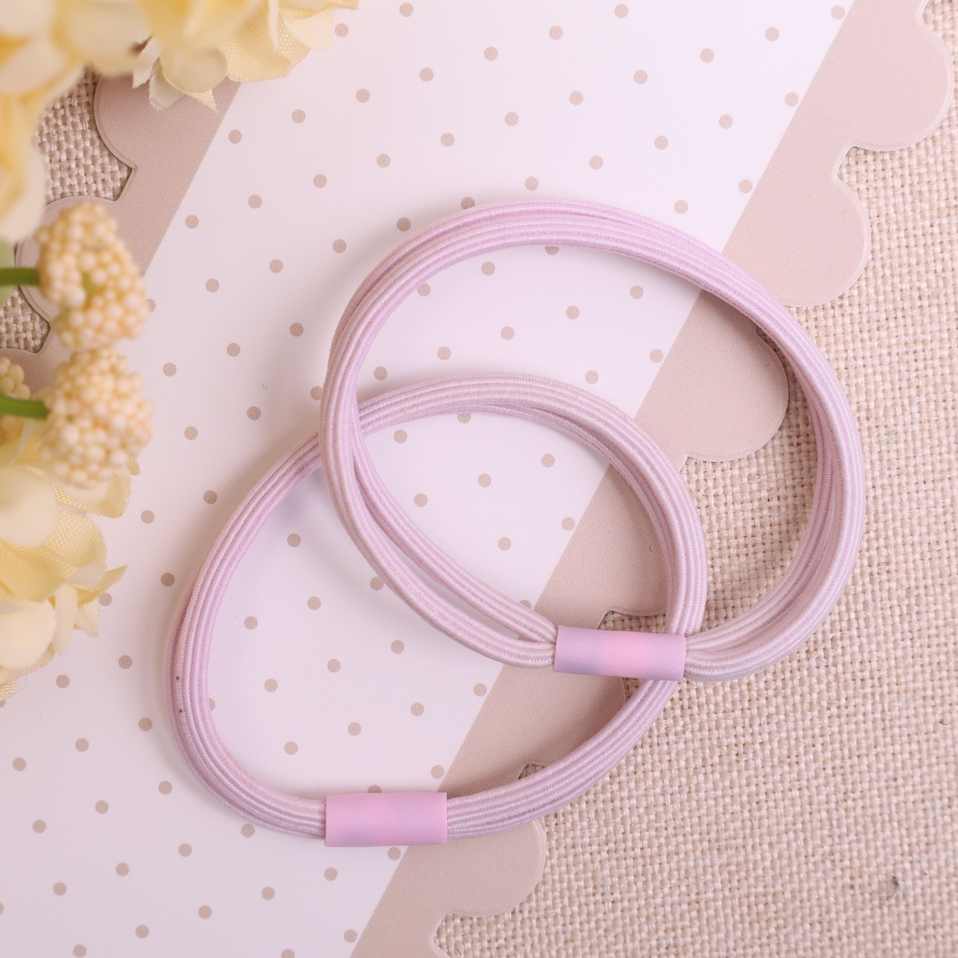 Hair Elastics - Hair Elastics - Hair Accessories - Elastics - Hairbands - Ponytail - Bun - Hair Fashion - Hair Styling - Women - Women - Without Metal - Sports - Fitness - Yoga - Running - Green, Blue, Pink & Purple - 50 Pieces - Image 5