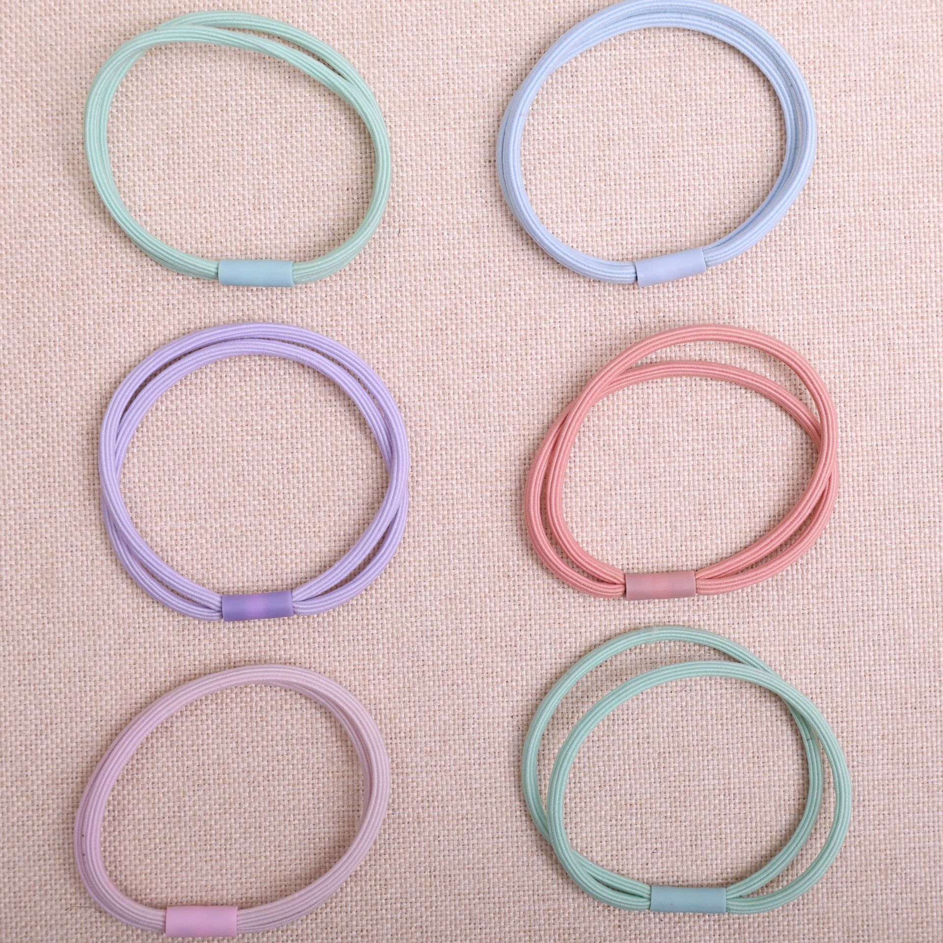 Hair Elastics - Hair Elastics - Hair Accessories - Elastics - Hairbands - Ponytail - Bun - Hair Fashion - Hair Styling - Women - Women - Without Metal - Sports - Fitness - Yoga - Running - Green, Blue, Pink & Purple - 50 Pieces - Image 7