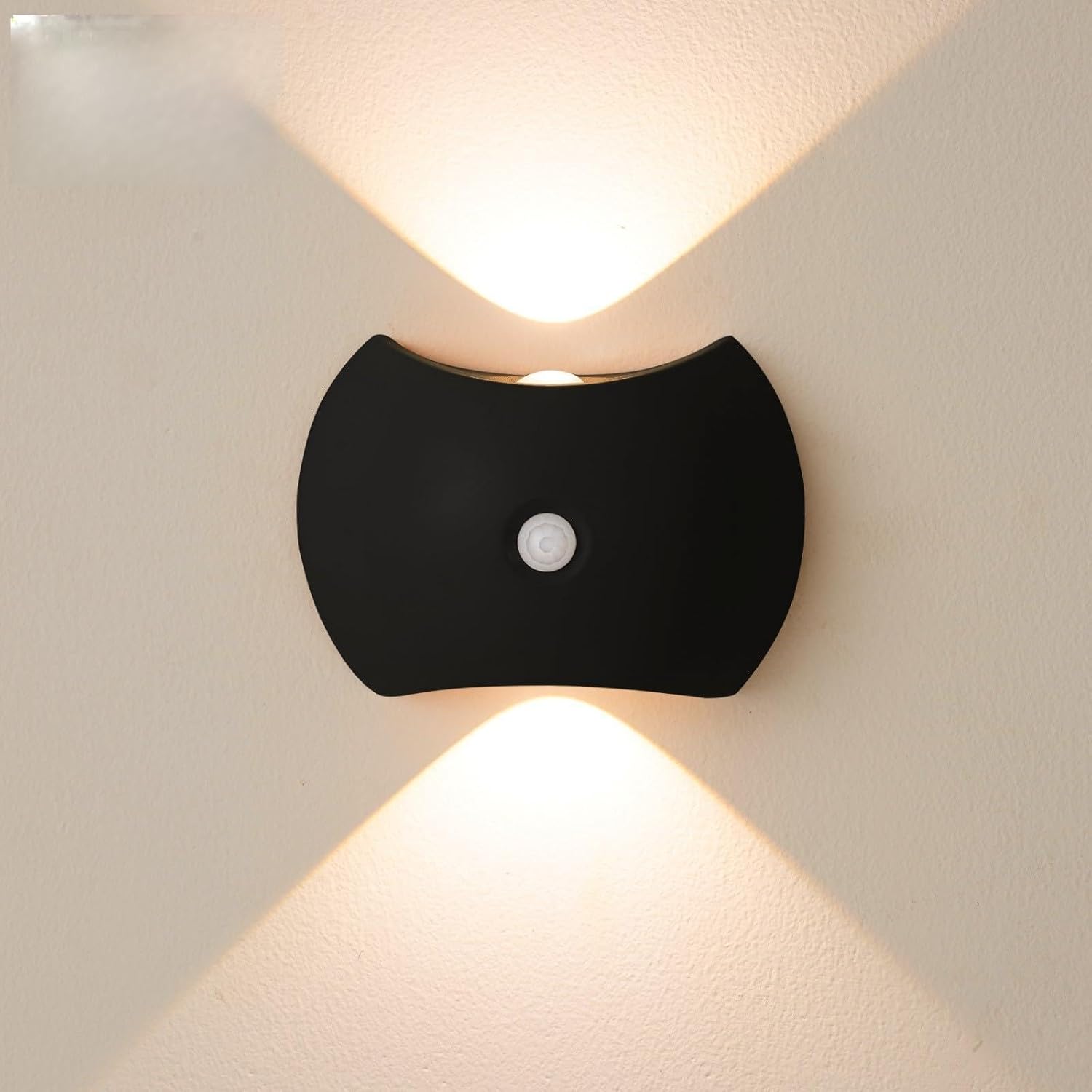 Indoor Wall Lamp - Night Light with Motion Sensor - Wireless LED Wall Light - Rechargeable Wall Lamp - Stair Lighting - Closet Lighting - Bedroom Lamp - USB Rechargeable - Magnetic -Warm White Light - Black - 1 Piece - Image 1