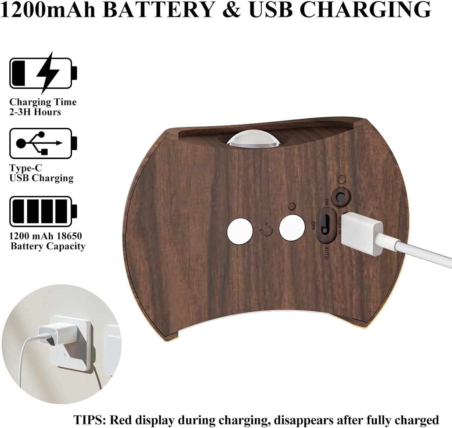 Indoor Wall Lamp - Night Light with Motion Sensor - Wireless LED Wall Light - Rechargeable Wall Lamp - Stair Lighting - Closet Lighting - Bedroom Lamp - USB Rechargeable - Magnetic -Warm White Light - Black - 1 Piece - Image 2