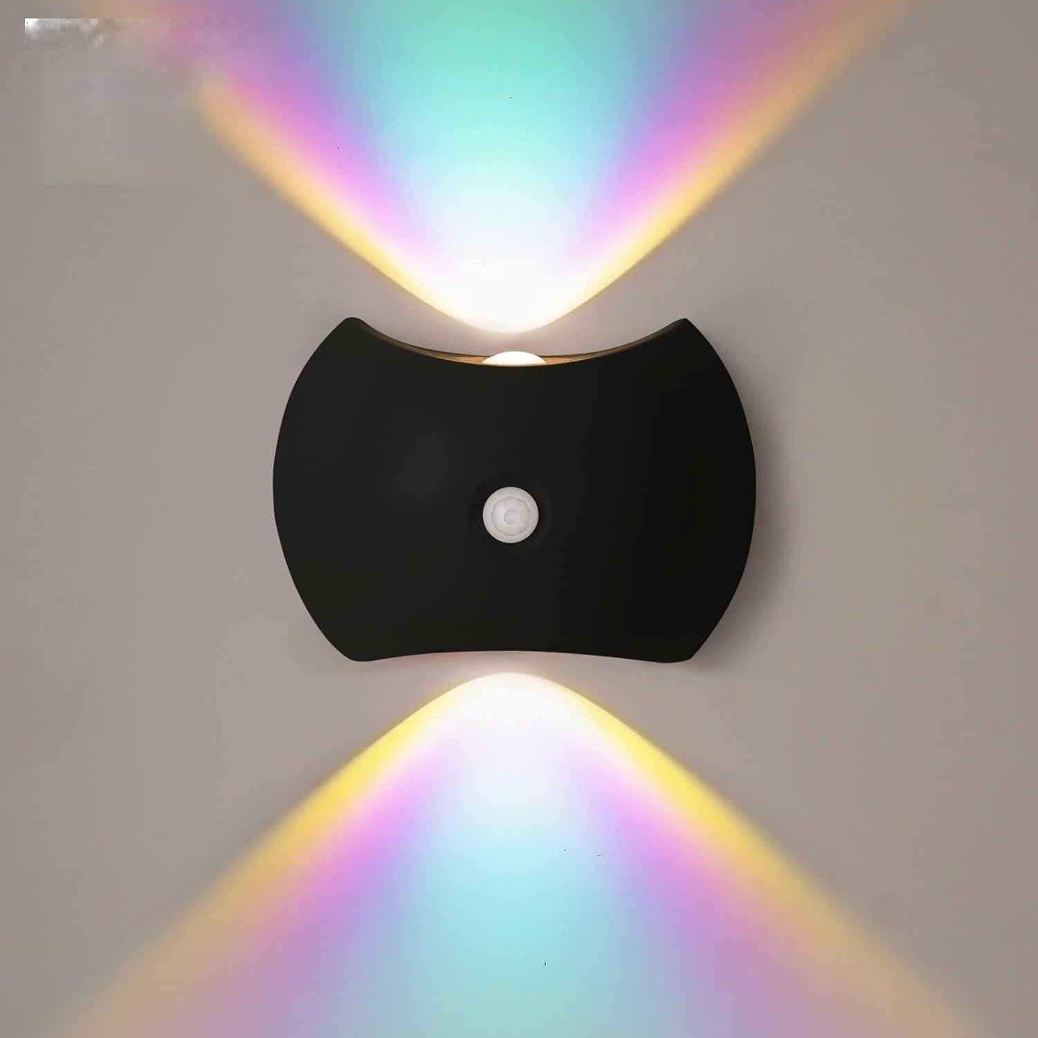 Indoor Wall Lamp - Night Light with Motion Sensor - Wireless LED Wall Light - Rechargeable Wall Lamp - Stair Lighting - Closet Lighting - Bedroom Lamp - USB Rechargeable - Magnetic -RGB Color Light - Black - 1 Piece - Image 1