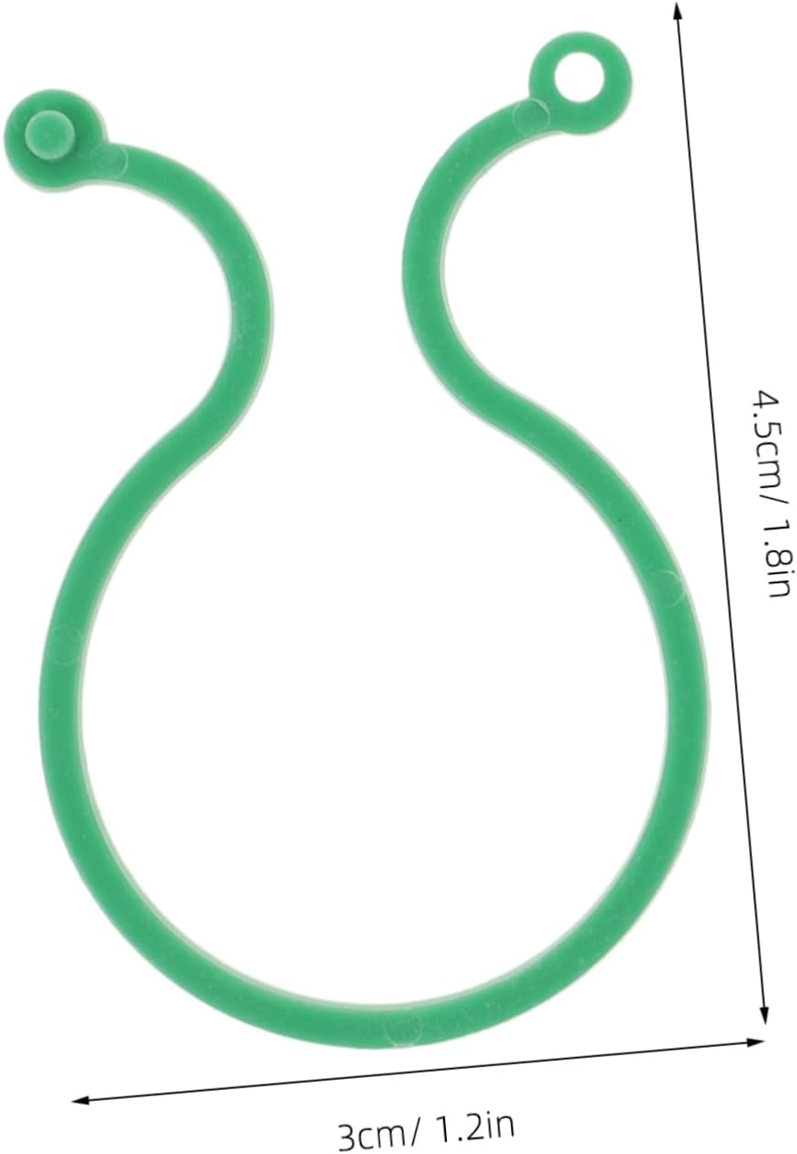 Plant clips - Plant binders - Binding clips - Garden clips - Plant rings - Mounting clips - Plant supports - Vegetable garden accessories - Growing supplies - Climbing plants - Guides - Garden articles - Green - 100 pieces - Image 2