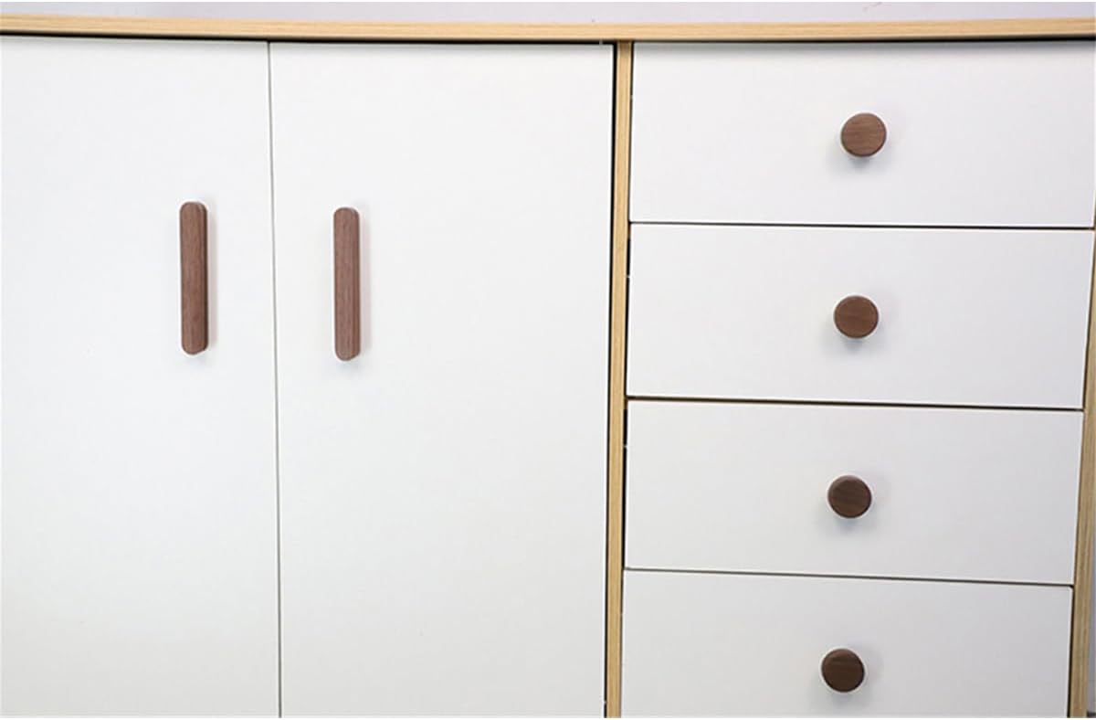 Furniture handles - Kitchen handles - Door handles - Cabinet handles - Drawer knobs - Furniture fittings - Kitchen fittings - Handles - Walnut - Wood - Wooden - Kitchen renovation - Modern - Black walnut - Bridge shape - Pitch 128mm - Walnut - Set of 4 - Image 7